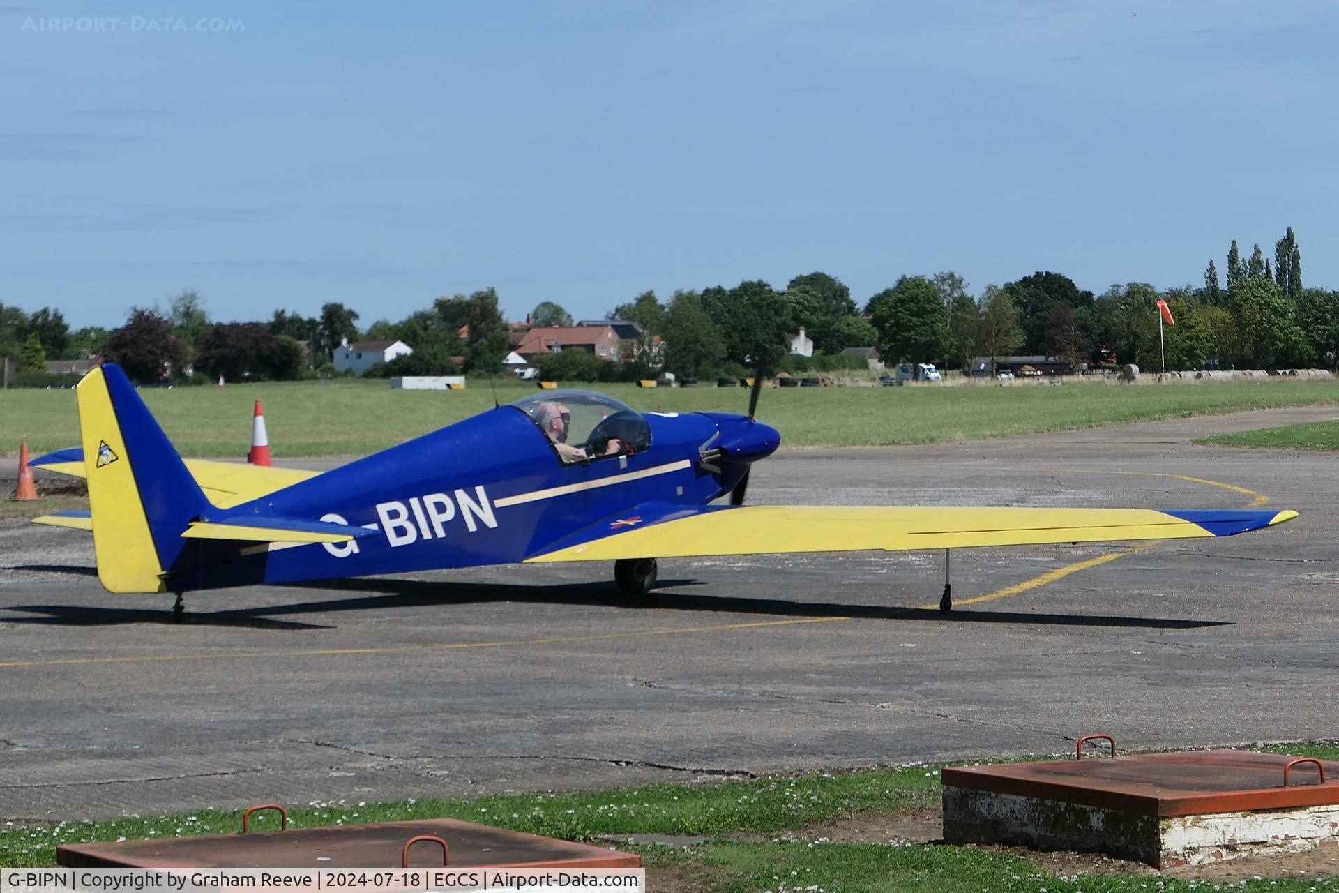 G-BIPN, 1964 Alpavia Fournier RF-3 C/N 35, Departing from Sturgate.