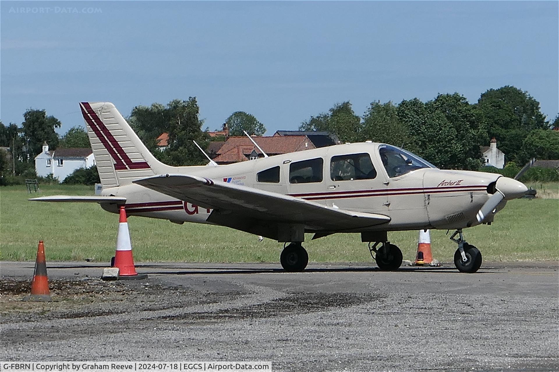 G-FBRN, 1982 Piper PA-28-181 Cherokee Archer II C/N 28-8290166, Just landed at Sturgate.