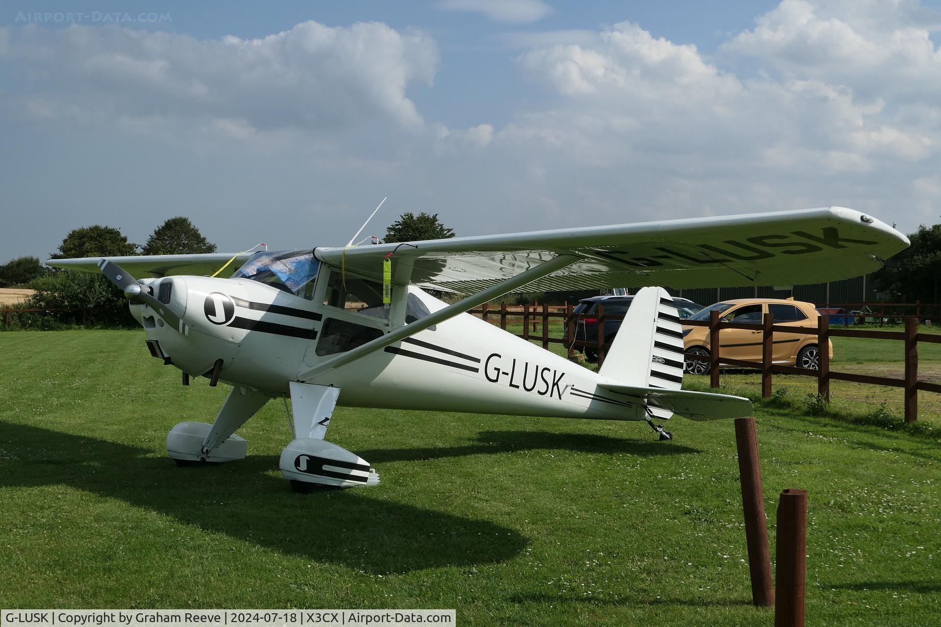 G-LUSK, 1947 Luscombe 8F Silvaire C/N 3795, Parked at Northrepps.