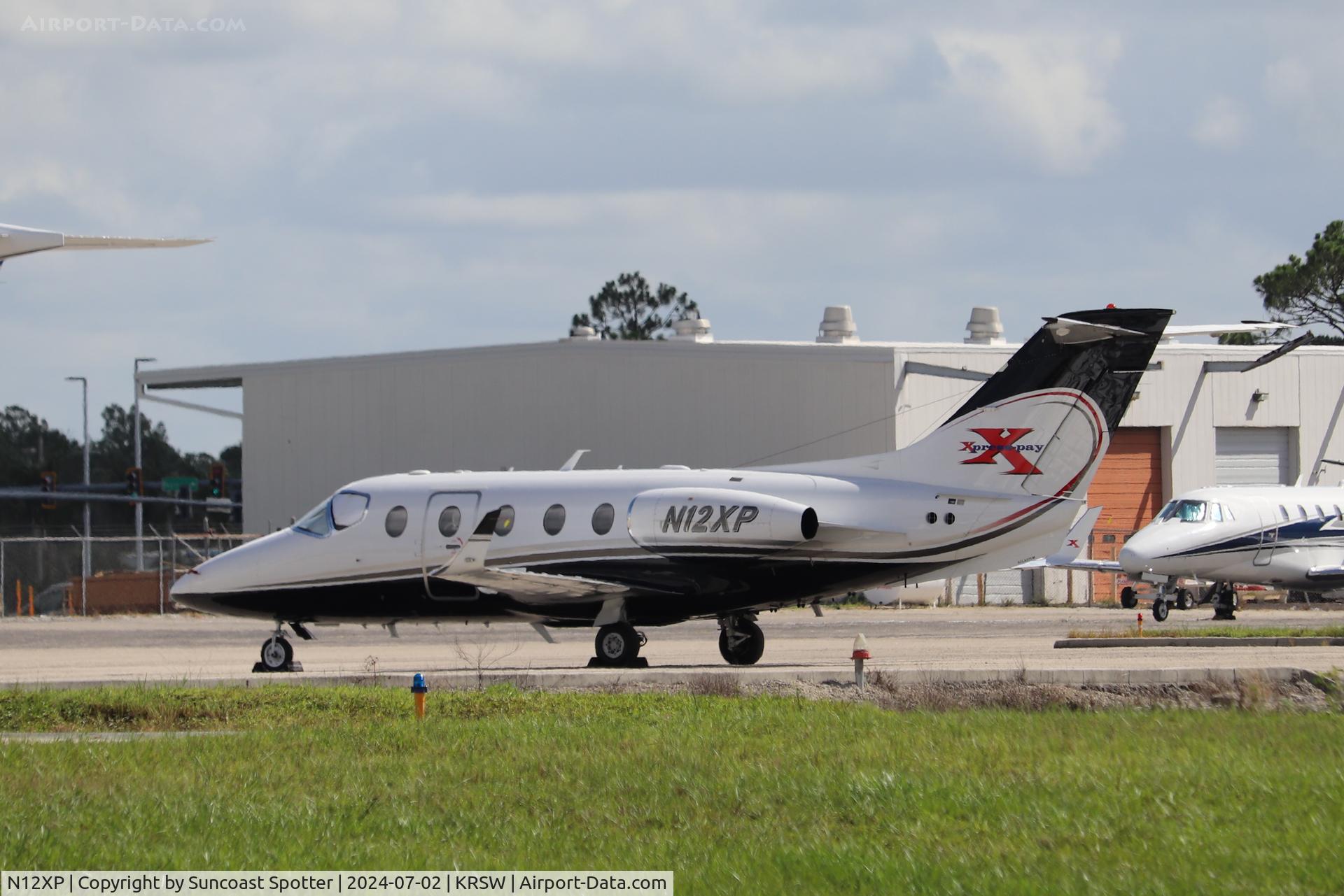 N12XP, Raytheon 400XP C/N RK-458, Hawker 12XP sits on the Private Sky ramp at Southwest Florida International Airport
