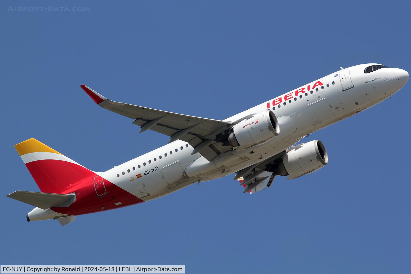EC-NJY, 2020 Airbus A320-251N C/N 10135, at bcn