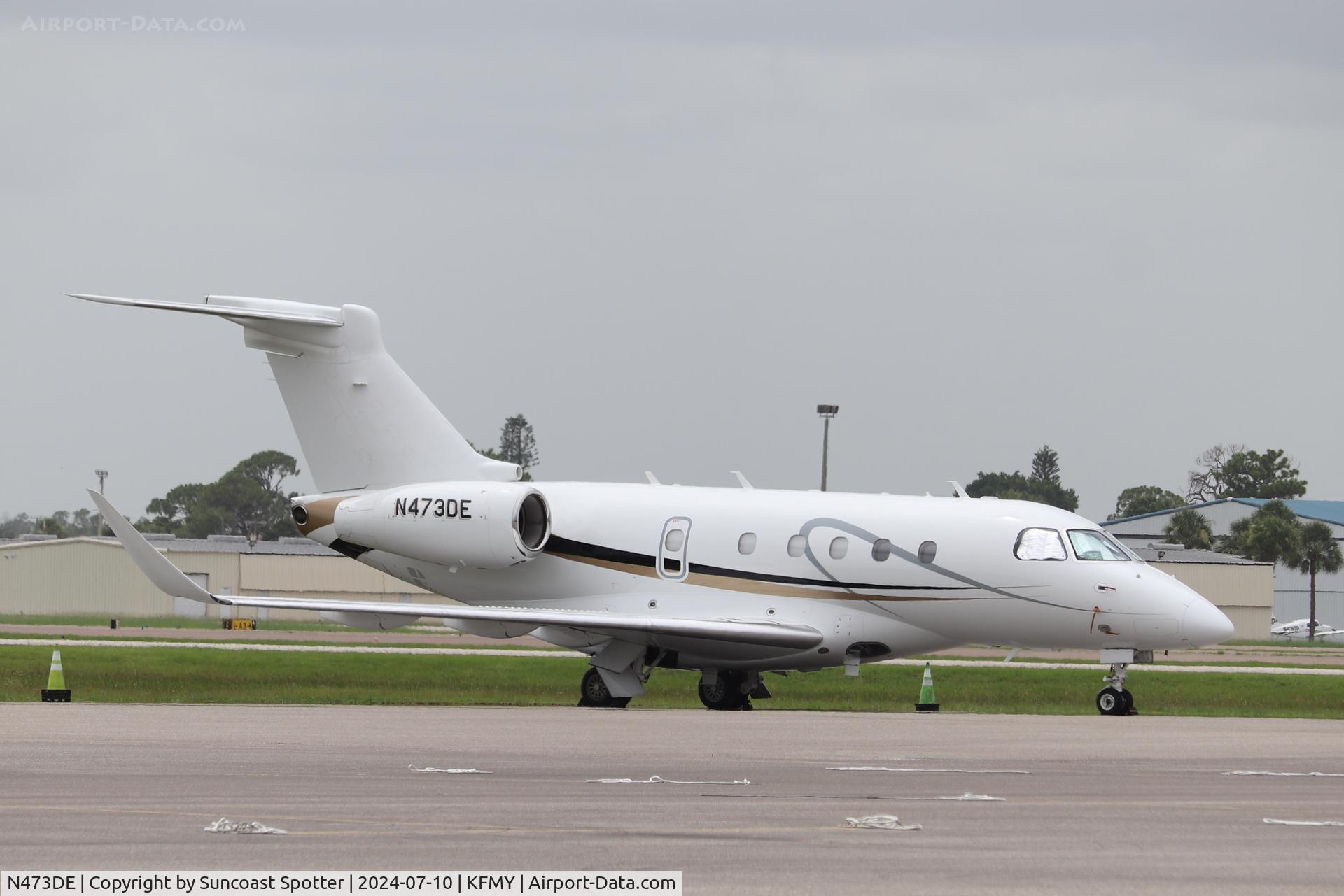 N473DE, 2019 Embraer EMB-545 Praetor 500 C/N 55010047, Legacy N473DE sits on the Base Ops ramp at Page Field