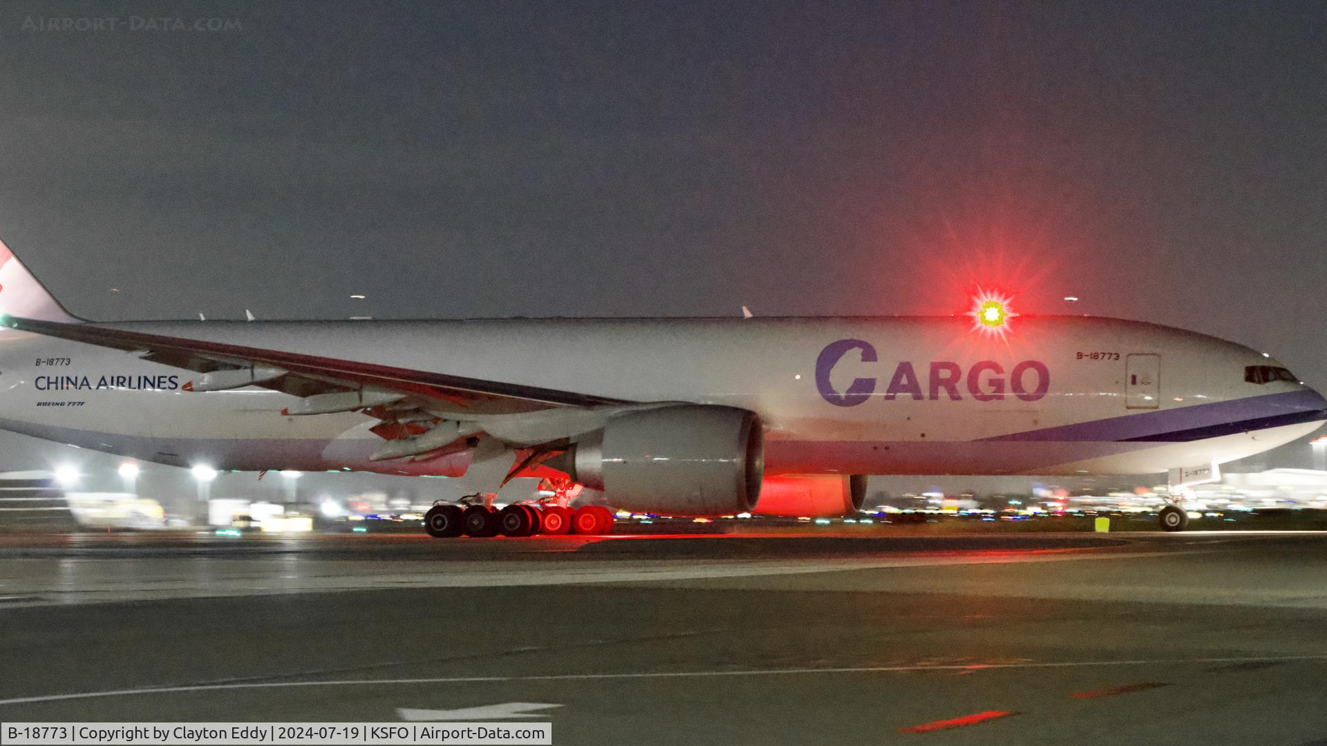 B-18773, 2021 Boeing 777F C/N 66892, SFO 2024.