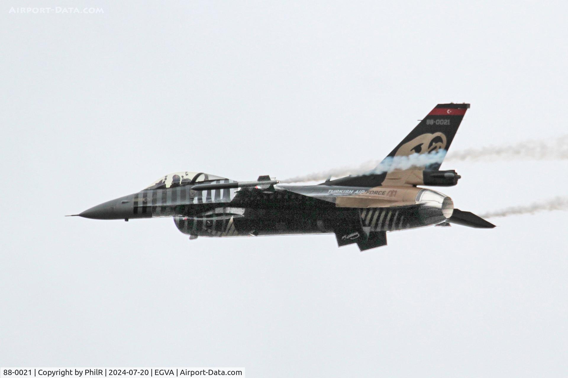 88-0021, TAI (Turkish Aerospace Industries) F-16C Fighting Falcon C/N 4R-23, 88-0021 Lockheed Martin F-16C Fighting Falcon Turkish Air Force RIAT RAF Fairford 20.07.24