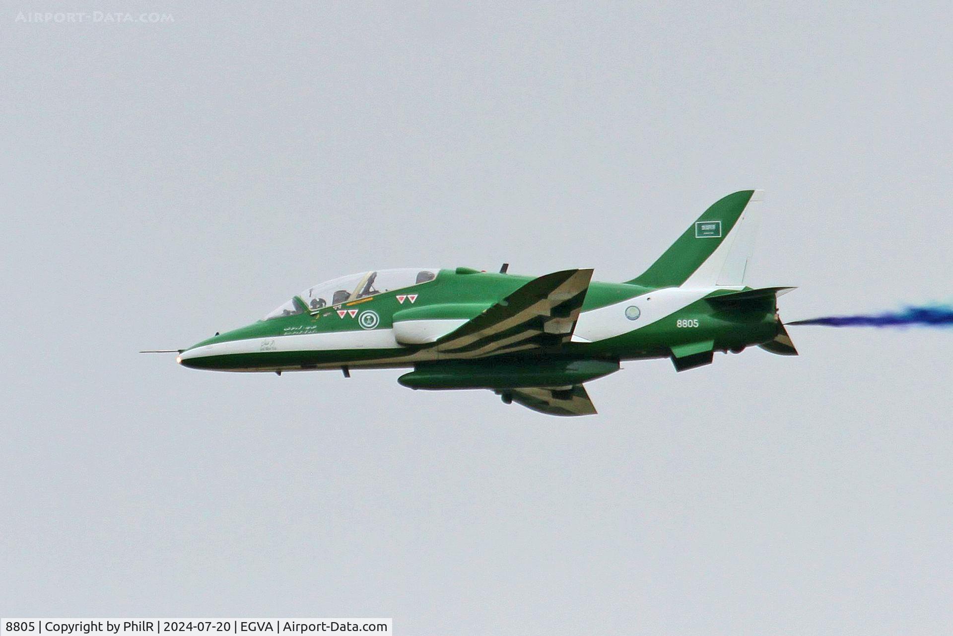 8805, British Aerospace Hawk 65A C/N 6Y019, 8805 BAE Hawk Mk 65 Saudi Hawks Royal Saudi Air Force RIAT RAF Fairford 20.07.24 (1)