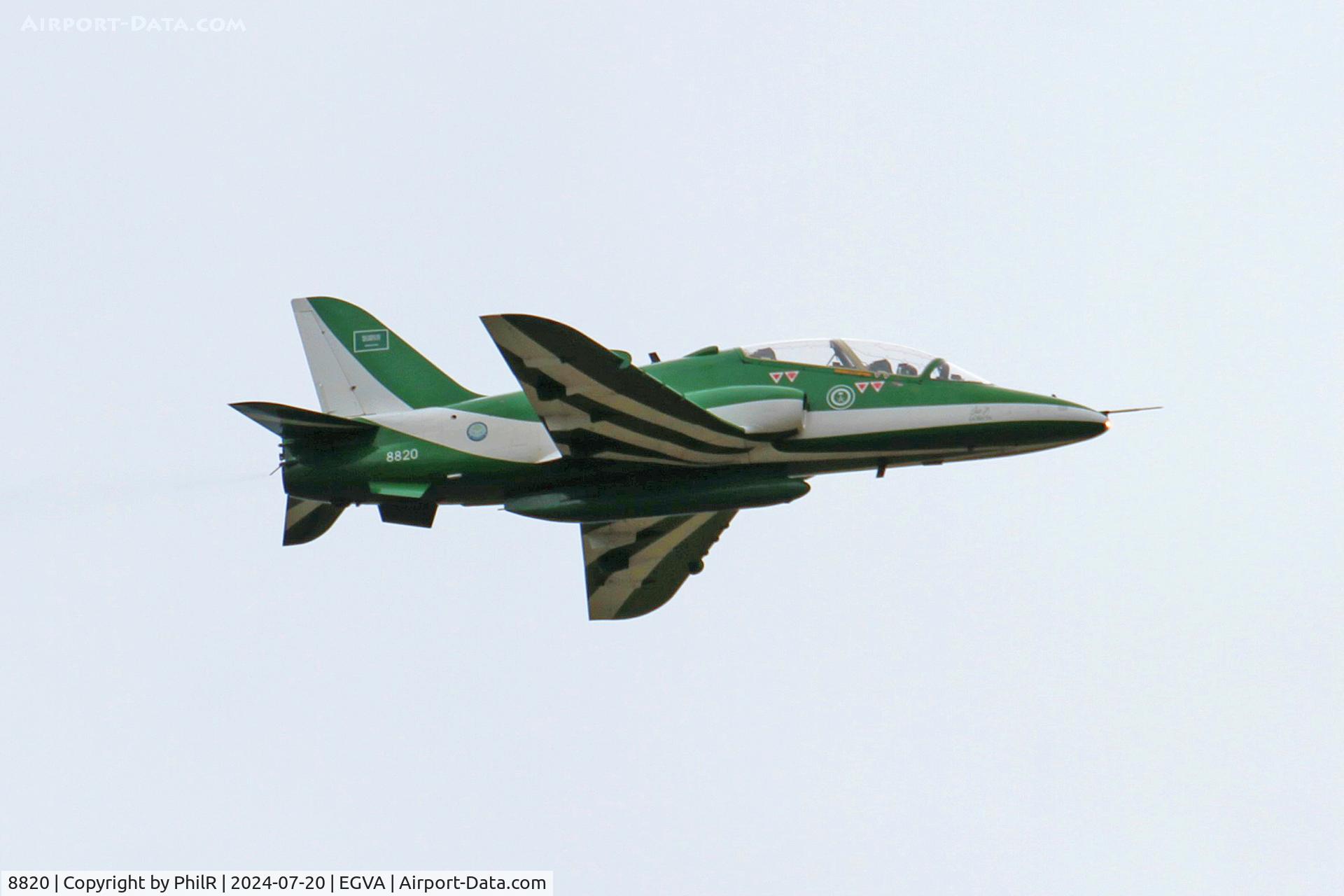 8820, British Aerospace Hawk 65A C/N 6Y006, 8820 BAE Hawk Mk 65 Saudi Hawks Royal Saudi Air Force RIAT RAF Fairford 20.07.24 (1)