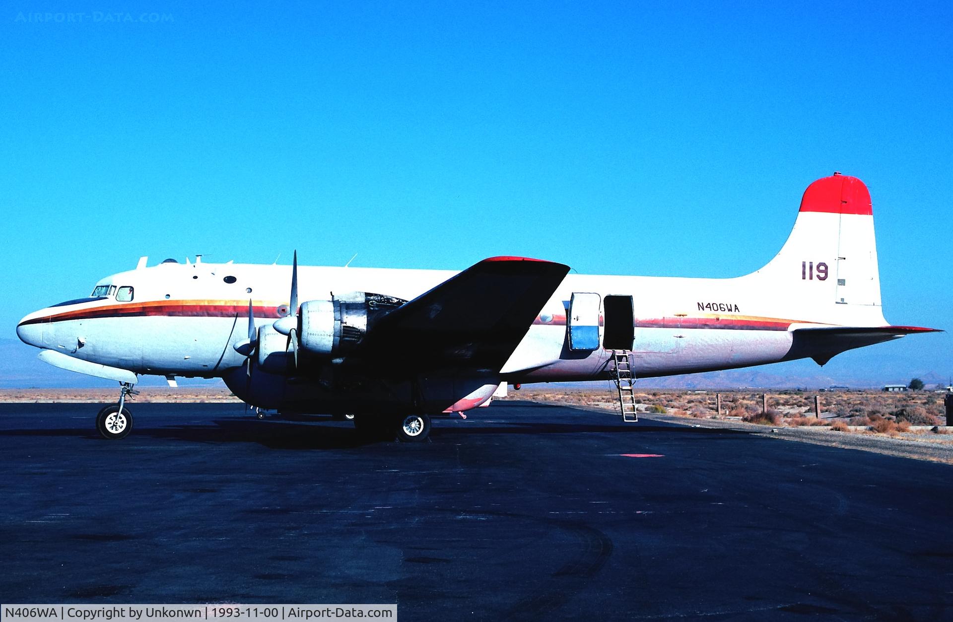 N406WA, Douglas C-54G (DC4-ME2) Skymaster C/N DO338, Unknown 11.1993