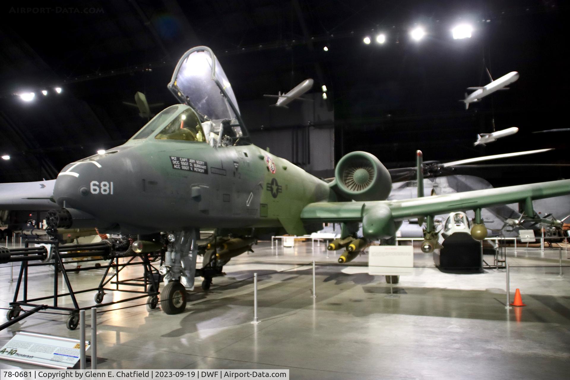 78-0681, 1978 Fairchild Republic A-10A Thunderbolt II C/N A10-0301, At the National Museum of the USAF