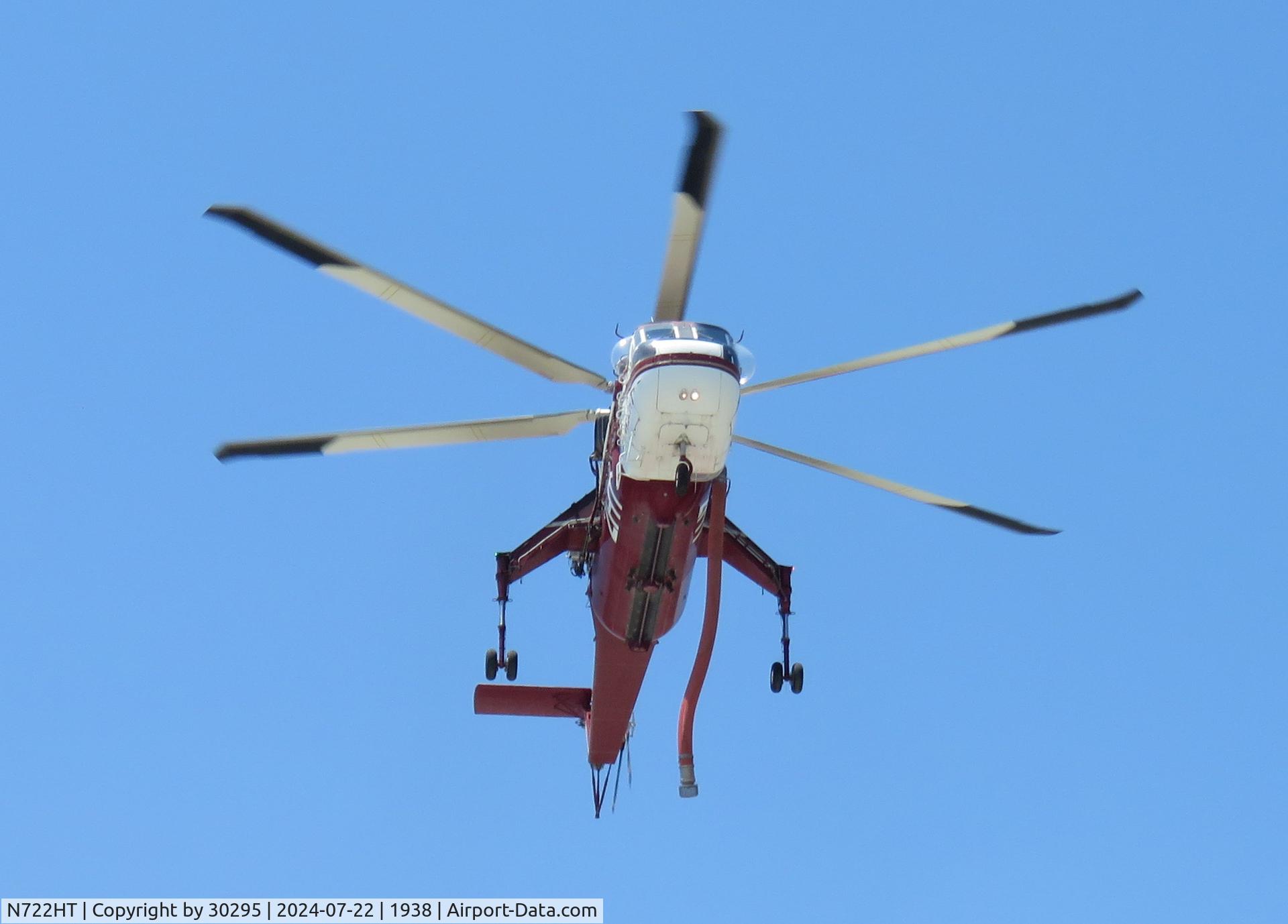 N722HT, 1969 Sikorsky CH-54B Tarhe C/N 64-075, Straight up