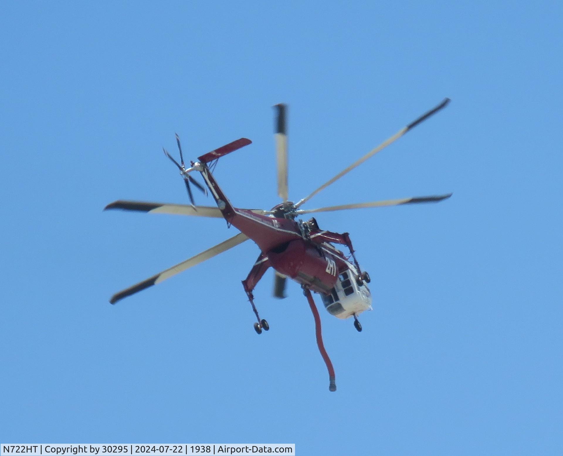 N722HT, 1969 Sikorsky CH-54B Tarhe C/N 64-075, Heading to SBD