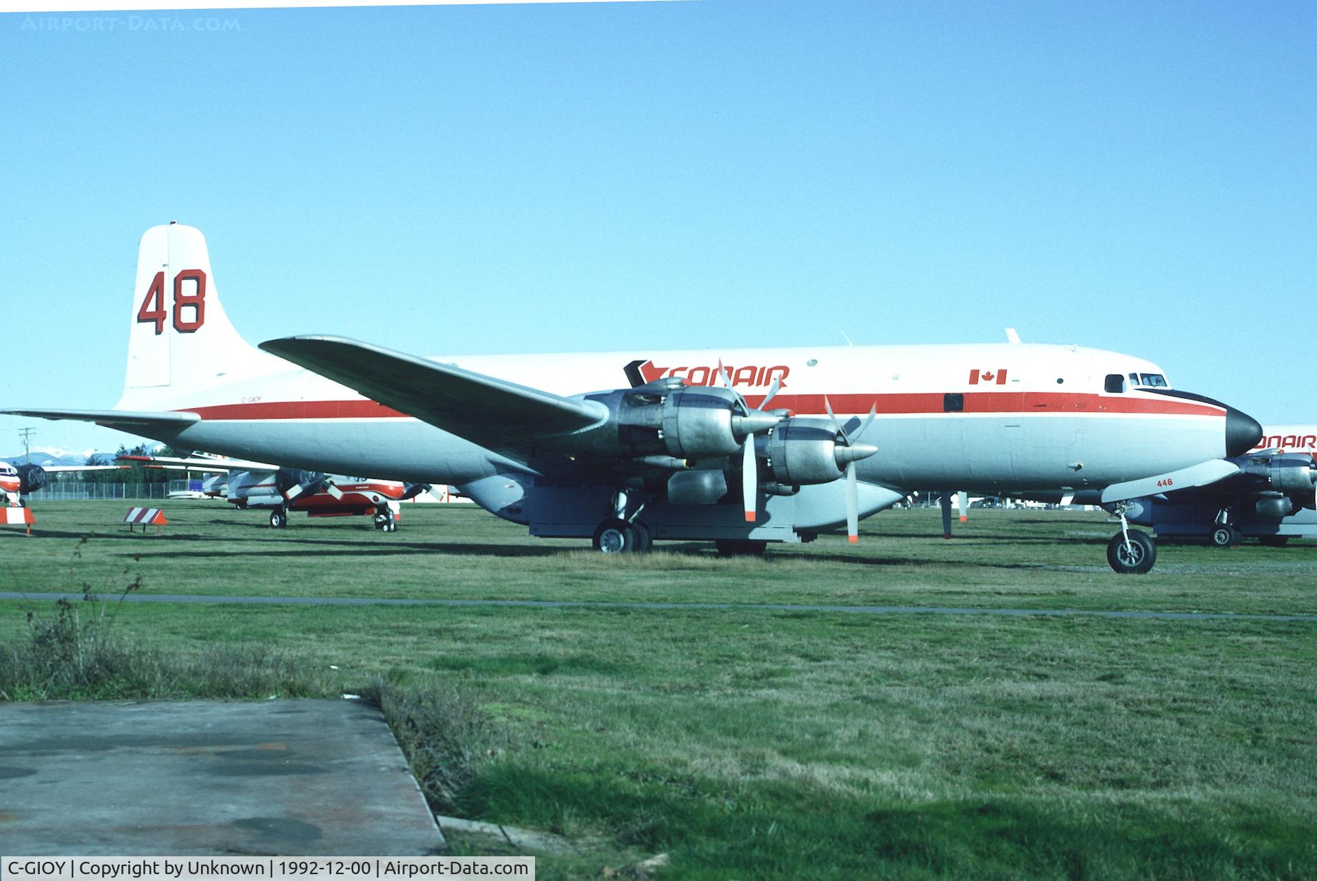 C-GIOY, 1958 Douglas DC-6B C/N 45506, December 1992