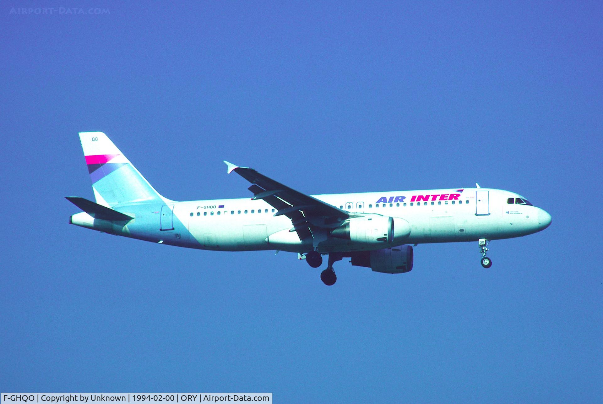 F-GHQO, 1991 Airbus A320-211 C/N 0278, Orly 2.1994