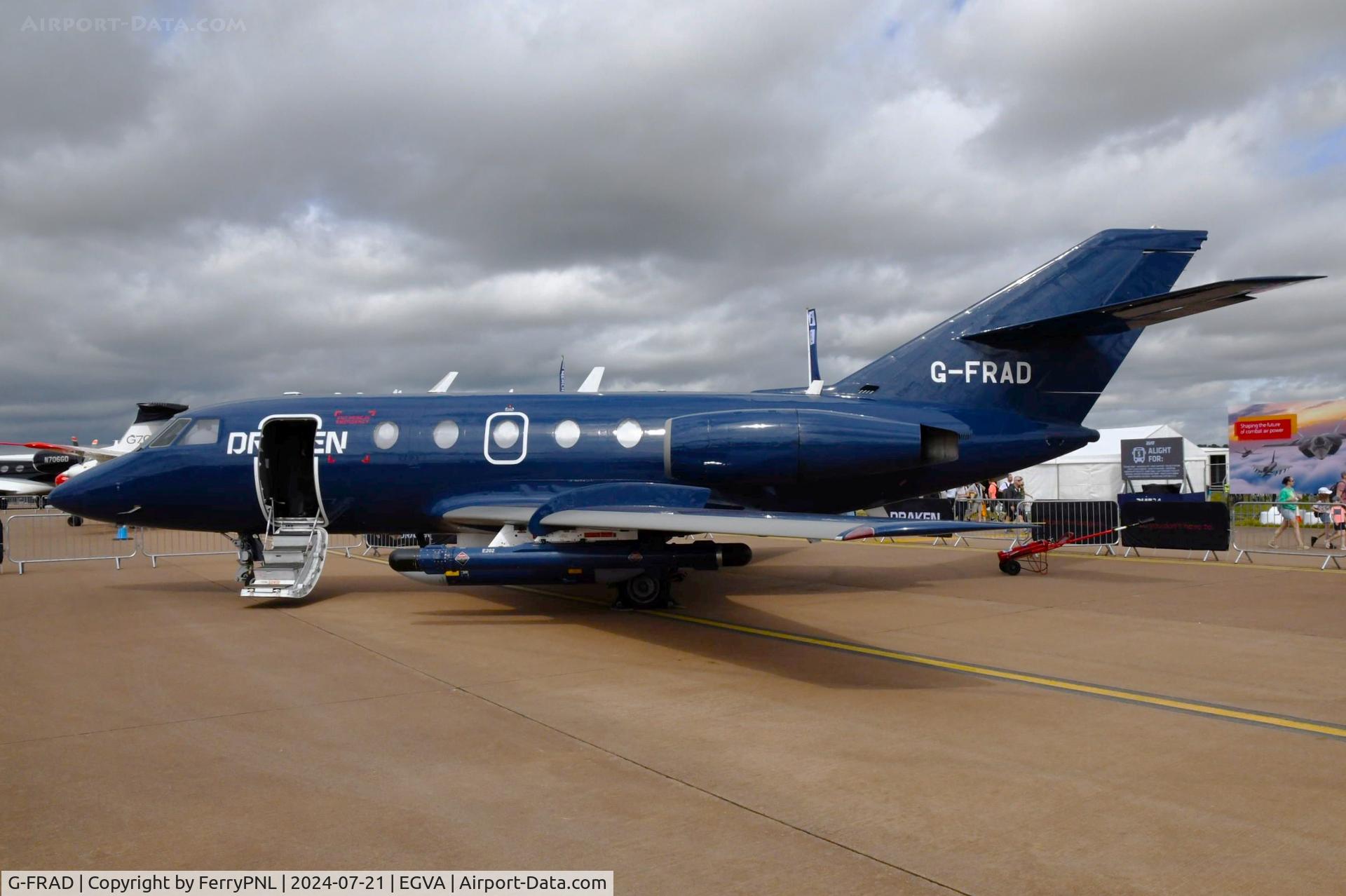 G-FRAD, 1975 Dassault Falcon (Mystere) 20DC C/N 304, Draken DA20 nearing 50 years of age.