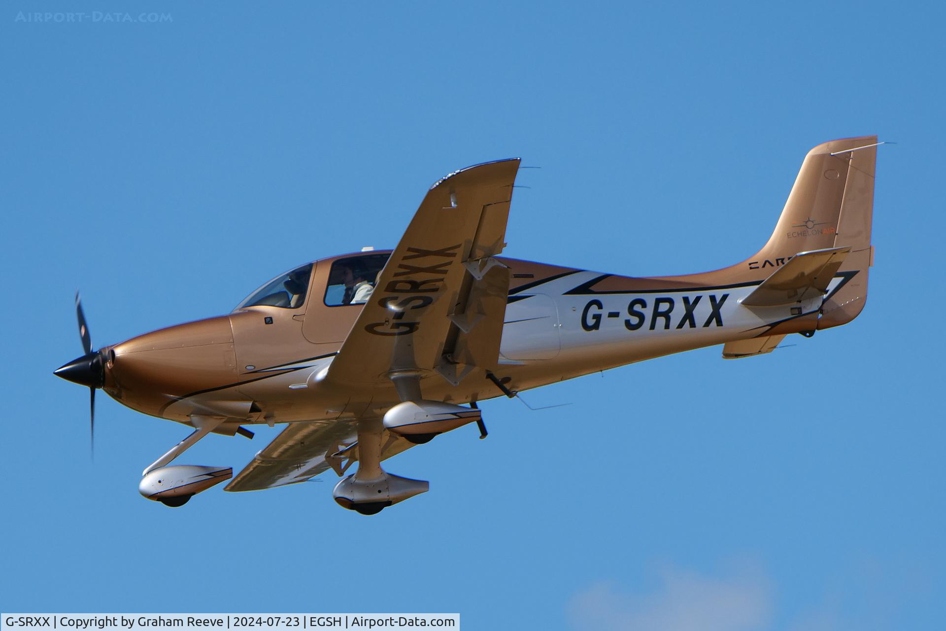 G-SRXX, 2023 Cirrus Design Corporation SR 20 C/N 9161, Landing at Norwich.