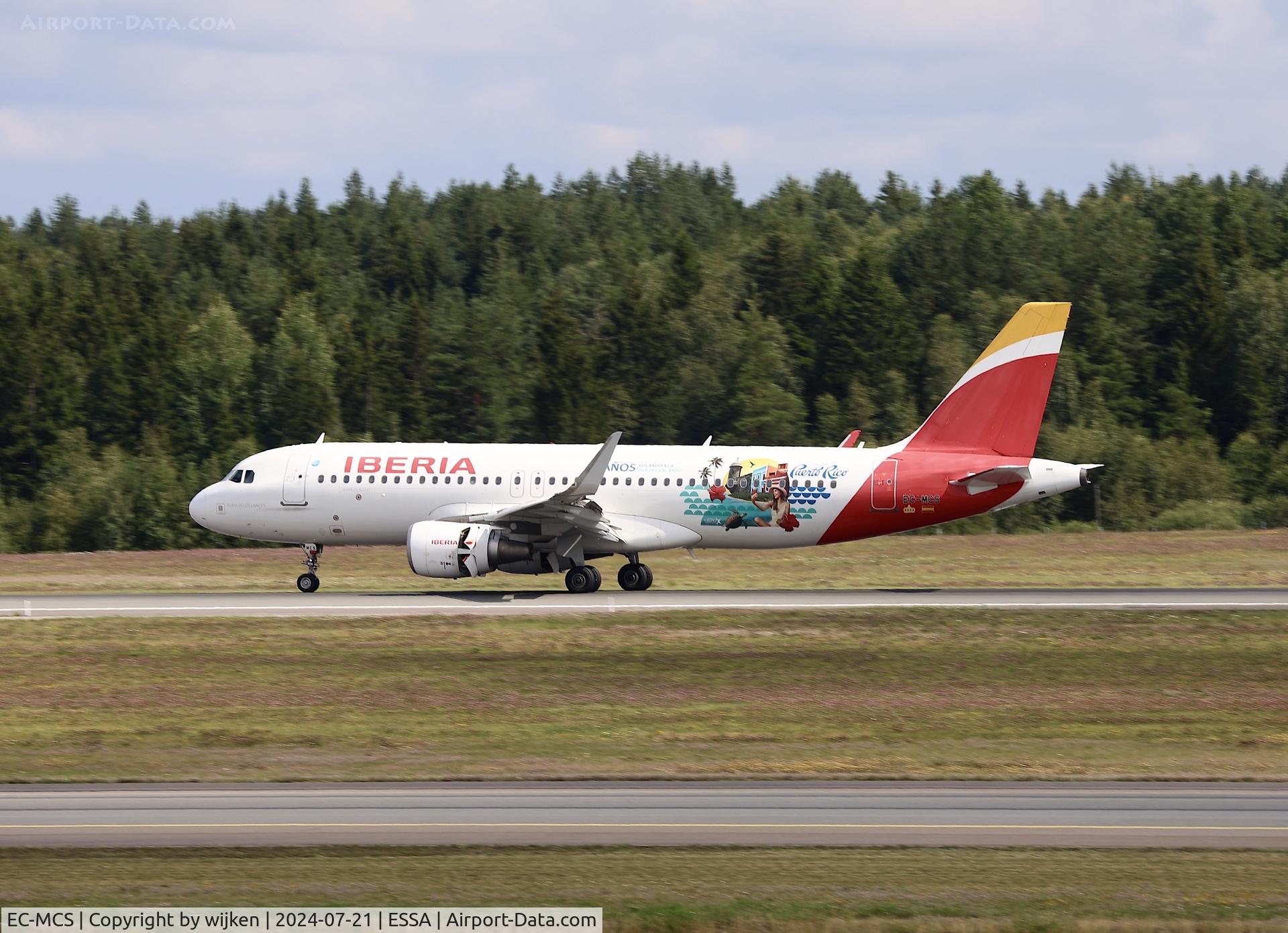EC-MCS, 2014 Airbus A320-214 C/N 6244, Rwy 01R