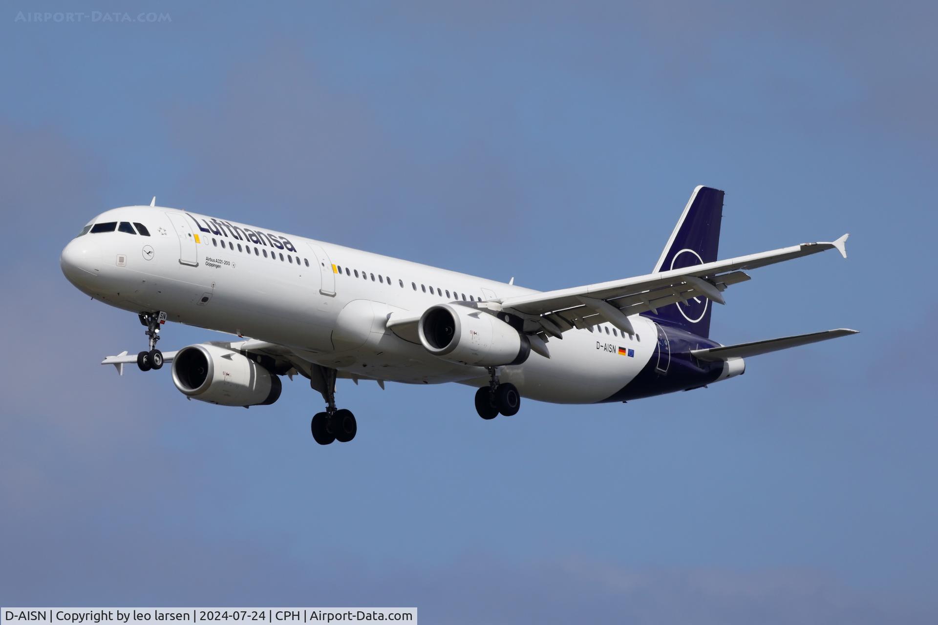 D-AISN, 2008 Airbus A321-231 C/N 3592, Copenhagen 24.7.2024