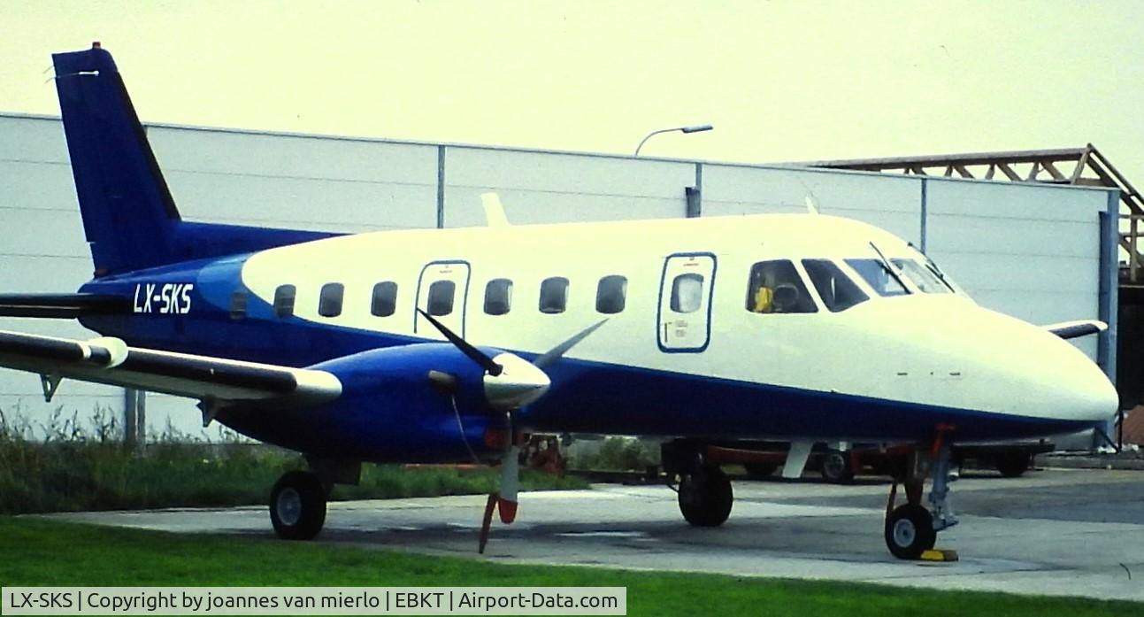 LX-SKS, 1982 Embraer EMB-110P1 Bandeirante C/N 110381, ex-slide