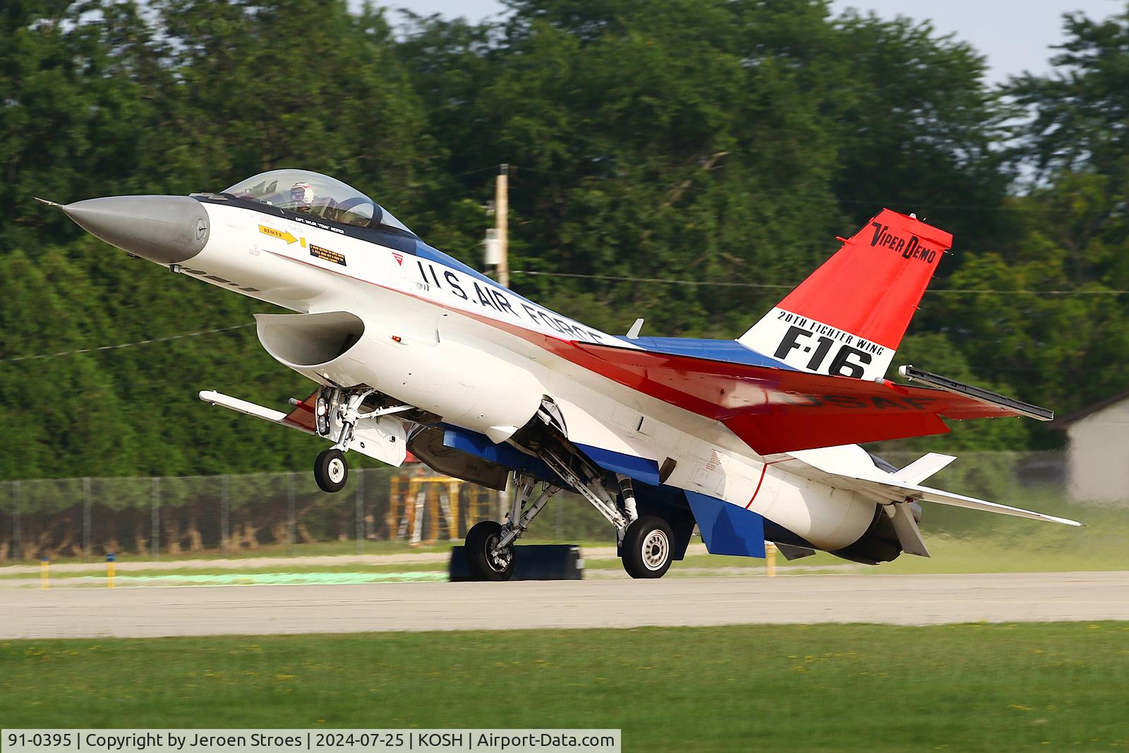 91-0395, 1991 General Dynamics F-16CM Fighting Falcon C/N CC-93, kosh