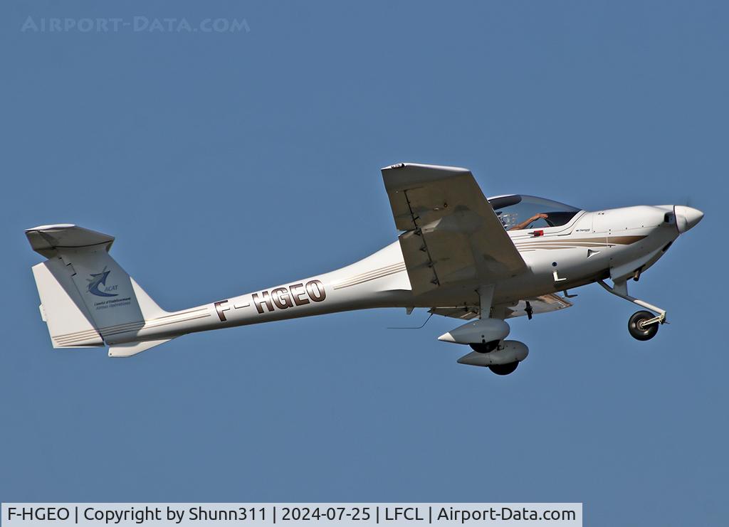 F-HGEO, 2008 Diamond DA-20-C1 Eclipse C/N C0527, On take off from rwy 34