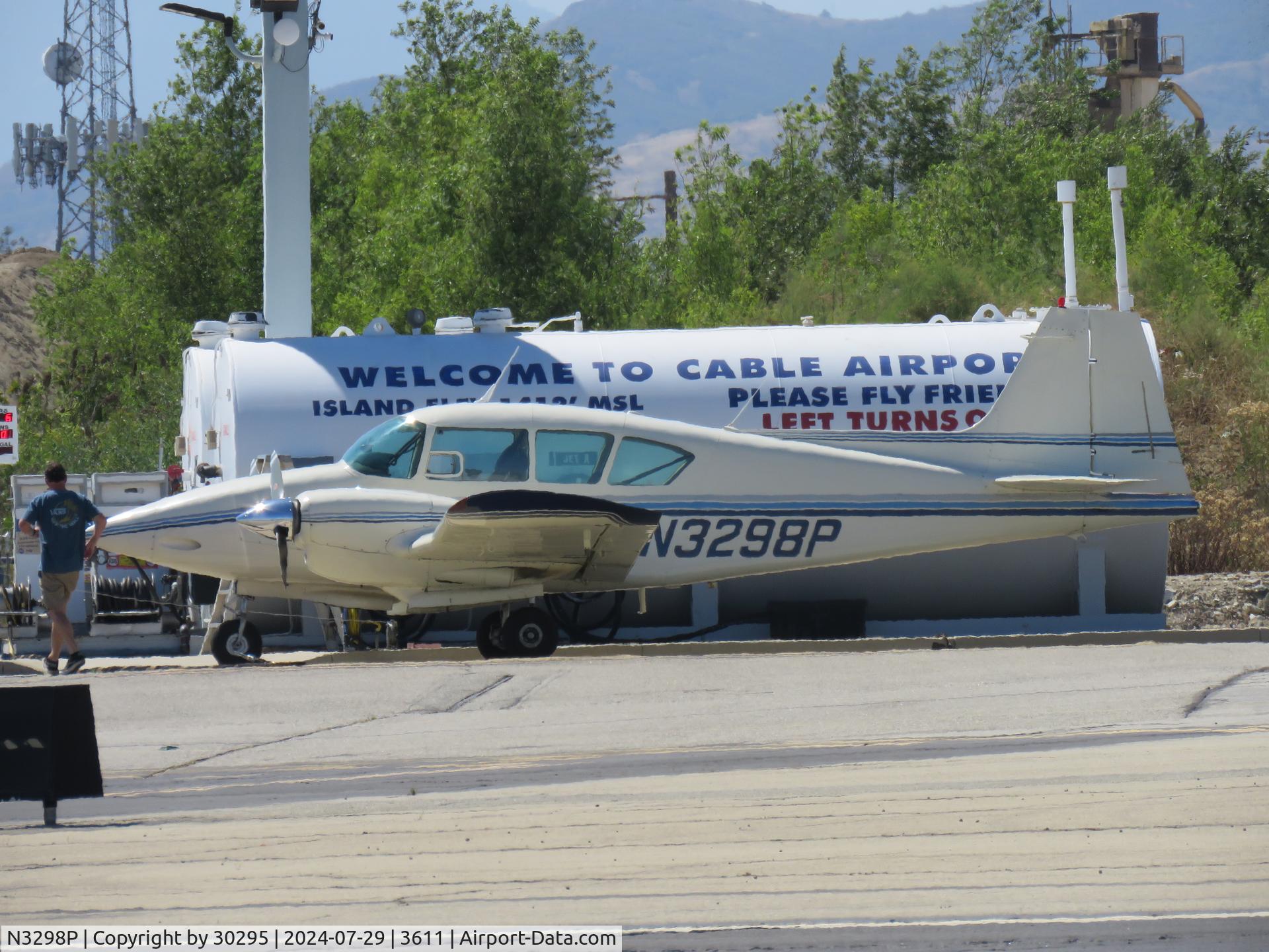 N3298P, 1957 Piper PA-23-160 Apache C/N 23-1248, Getting fuel