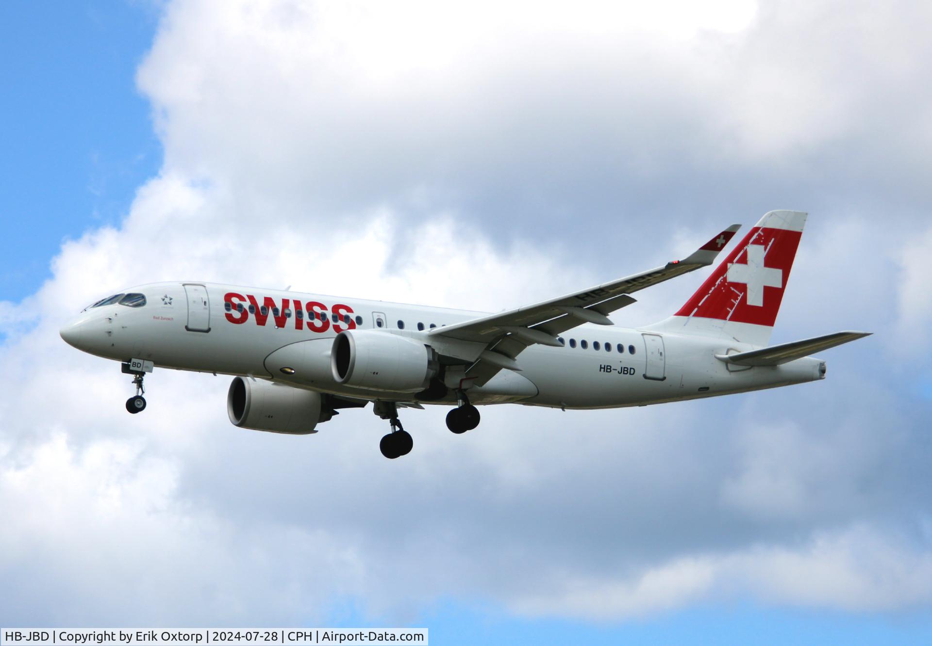 HB-JBD, 2016 Bombardier CSeries CS100 (BD-500-1A10) C/N 50013, HB-JBD landing rw 22L