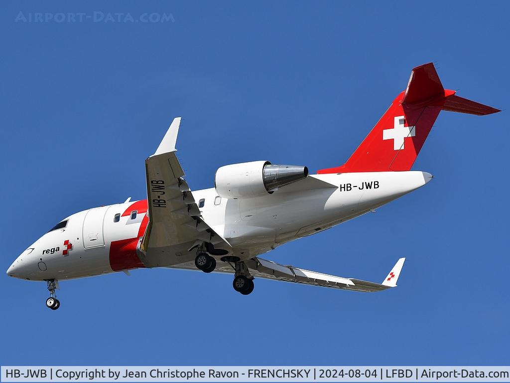 HB-JWB, 2017 Bombardier Challenger 650 (CL-600-2B16) C/N 6105, SAZ62 Swiss Air Ambulance / REGA from Biarritz BIQ