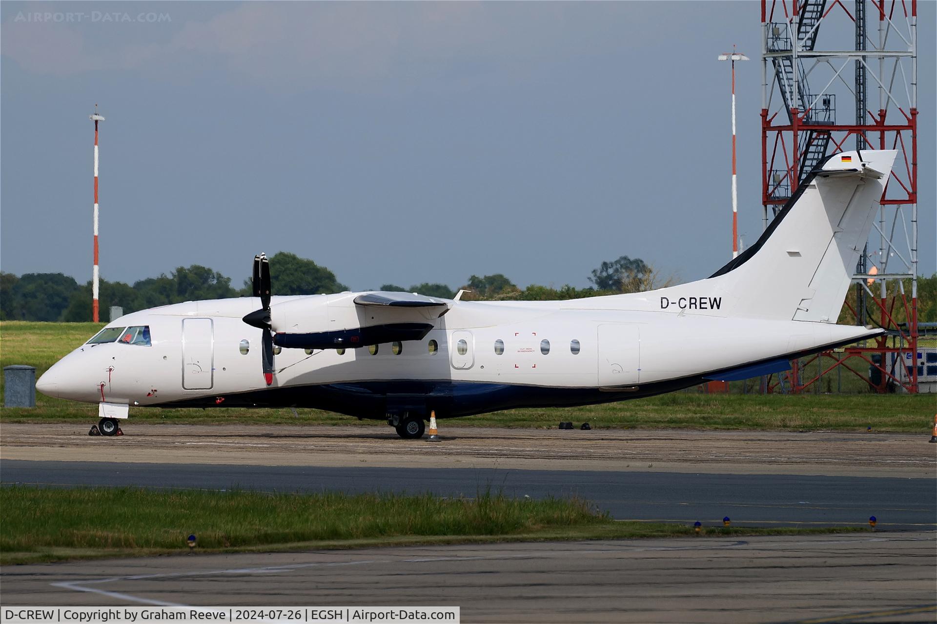 D-CREW, 1999 Dornier 328-110 C/N 3113, Parked at Norwich.
