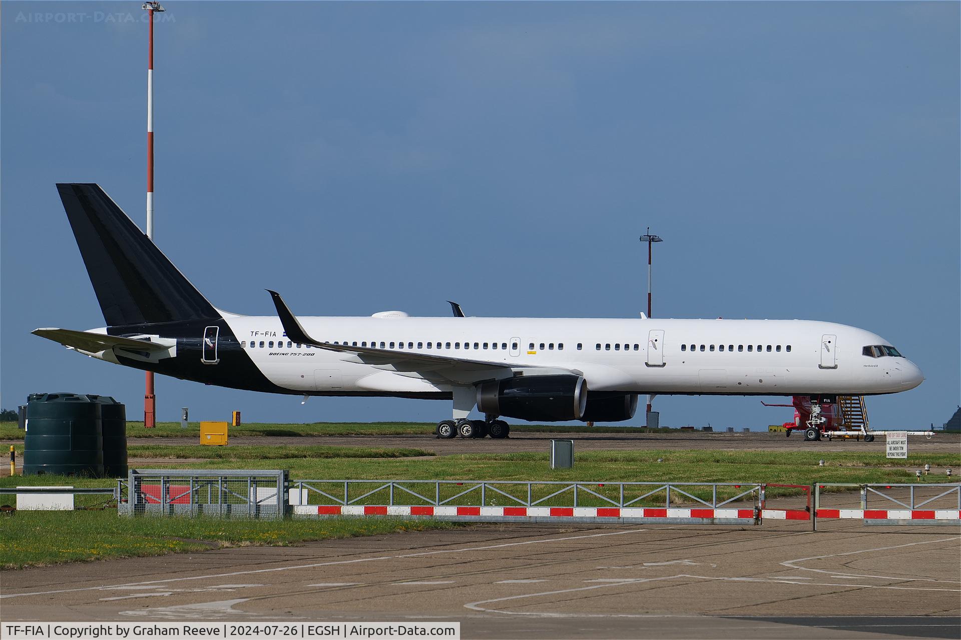 TF-FIA, 2000 Boeing 757-256 C/N 29310, Parked at Norwich after a re-spray.