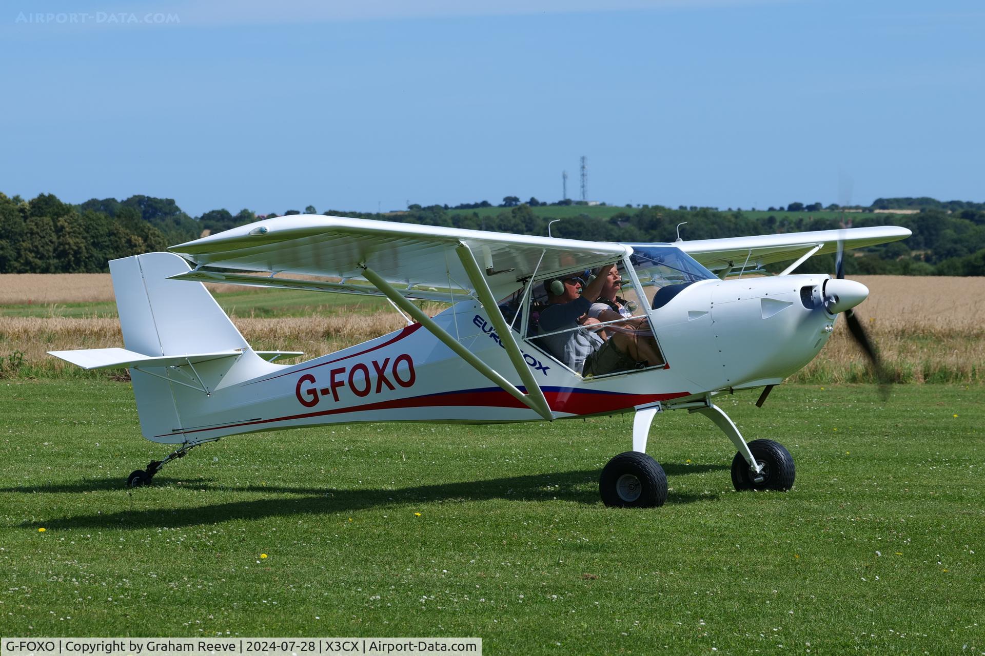 G-FOXO, 2014 Aeropro Eurofox 912(S) C/N LAA 376-15165, Just landed at Northrepps.
