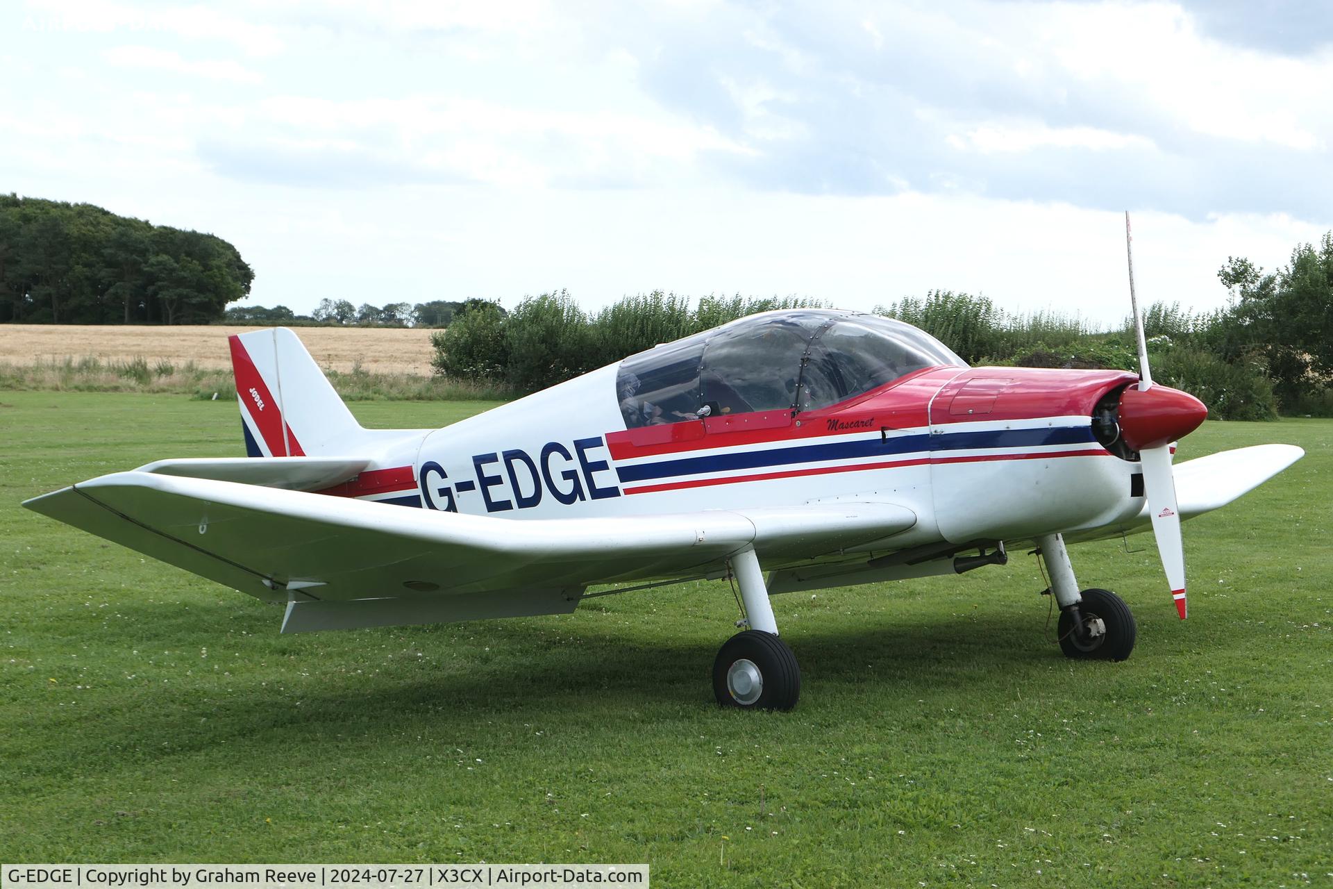 G-EDGE, 2003 Jodel D-150 Mascaret C/N PFA 151-11223, Parked at Northrepps.