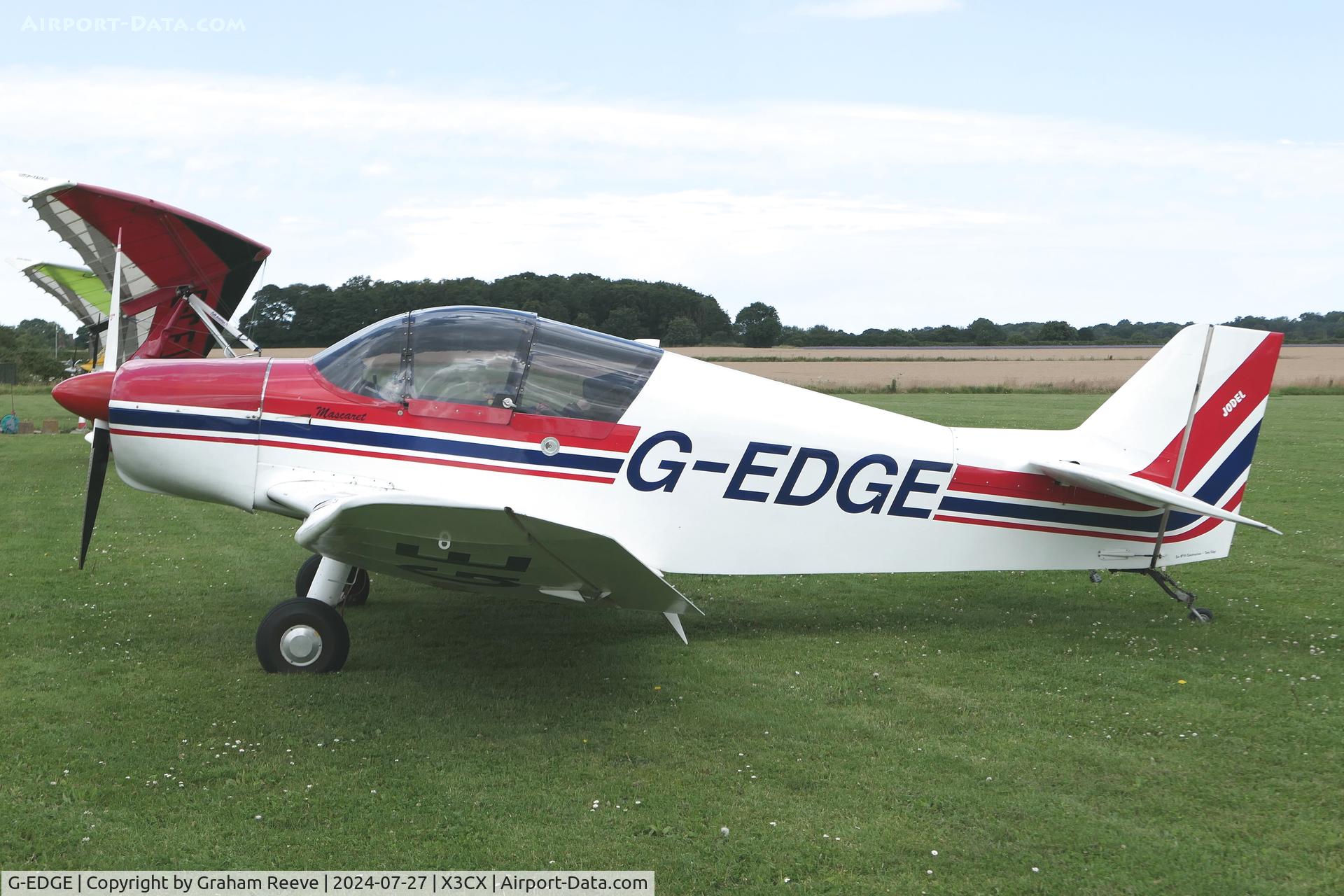 G-EDGE, 2003 Jodel D-150 Mascaret C/N PFA 151-11223, Parked at Northrepps.