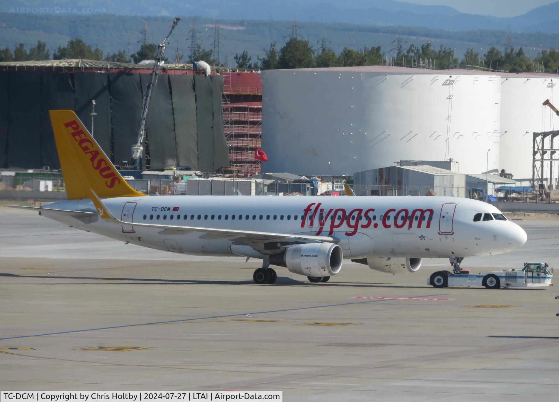 TC-DCM, 2016 Airbus A320-214 C/N 7200, Pushed out from gate at Antalya Airport, Turkey
