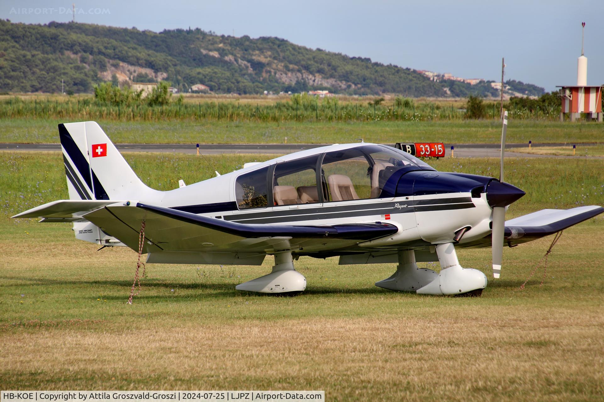 HB-KOE, 2004 Robin DR-400-180 Regent Regent C/N 2569, LJPZ - Portorož Airport, Slovenia