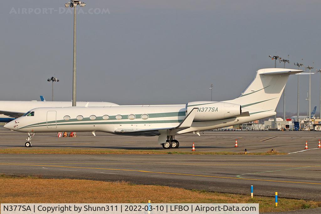 N377SA, 2007 Gulfstream Aerospace GV-SP C/N 5155, Parked at the General Aviation area...