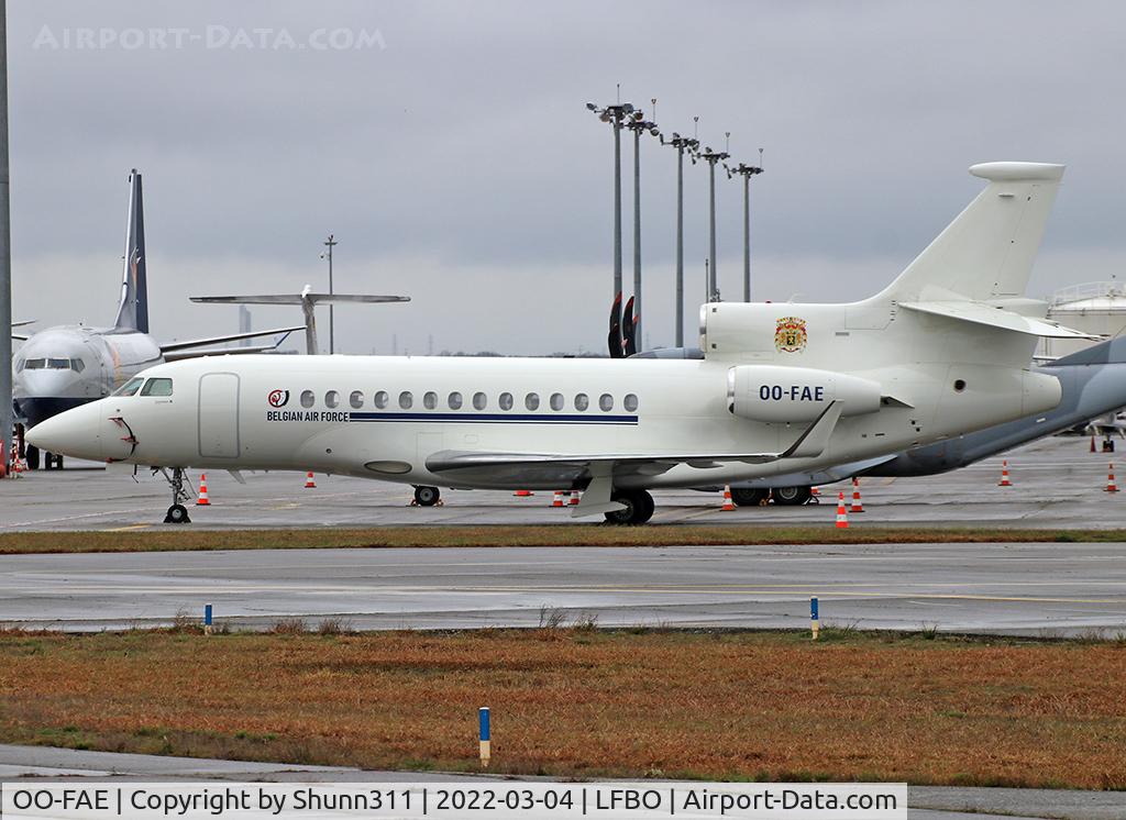 OO-FAE, 2009 Dassault Falcon 7X C/N 79, Parked at the General Aviation area...