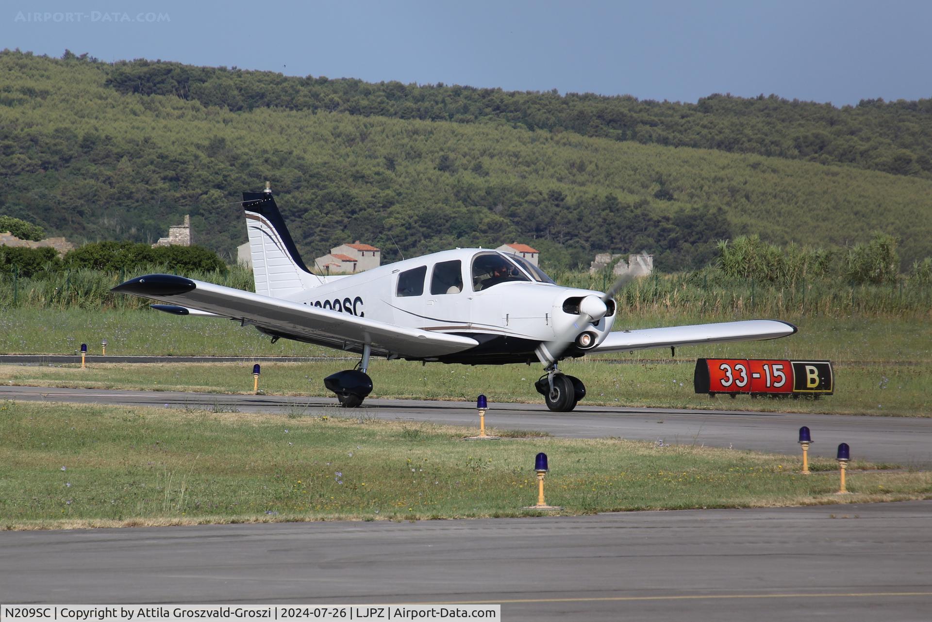 N209SC, 1976 Piper PA-28-140 Cherokee Cruiser C/N 28-7625115, LJPZ - Portorož Airport, Slovenia