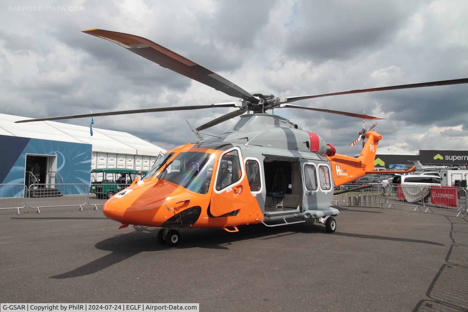 G-GSAR, 2008 Agusta AW-139 C/N 31136, G-GSAR 2008 AW139 Heli Operations FIA Farnborough 24.07.24