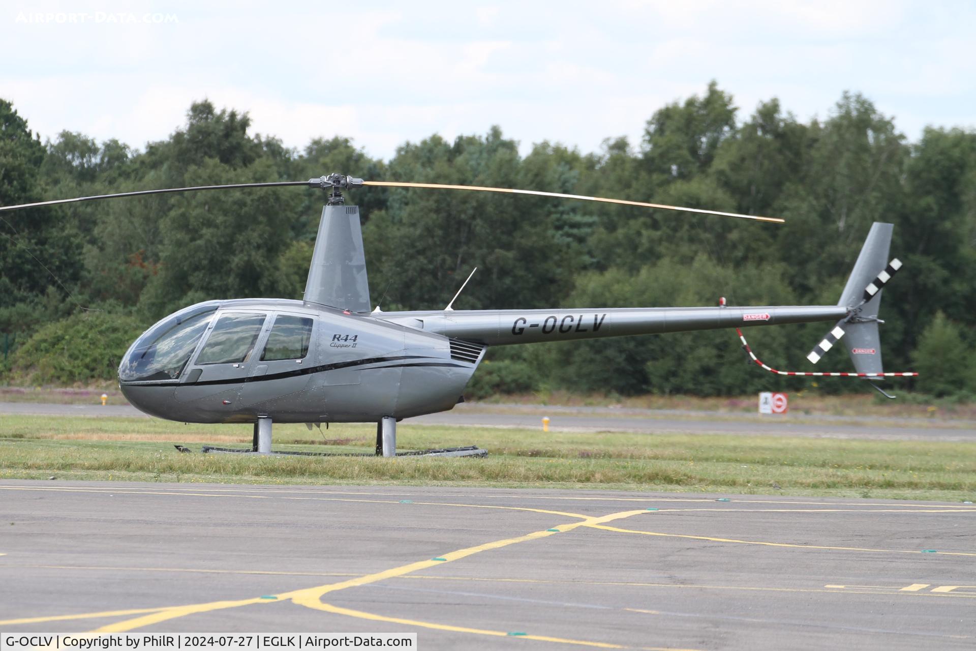 G-OCLV, 2006 Robinson R44 Clipper II C/N 10498, G-OCLV 2004 Robinson RB-44 Clipper ll  Blackbushe 27.07.24 (1)