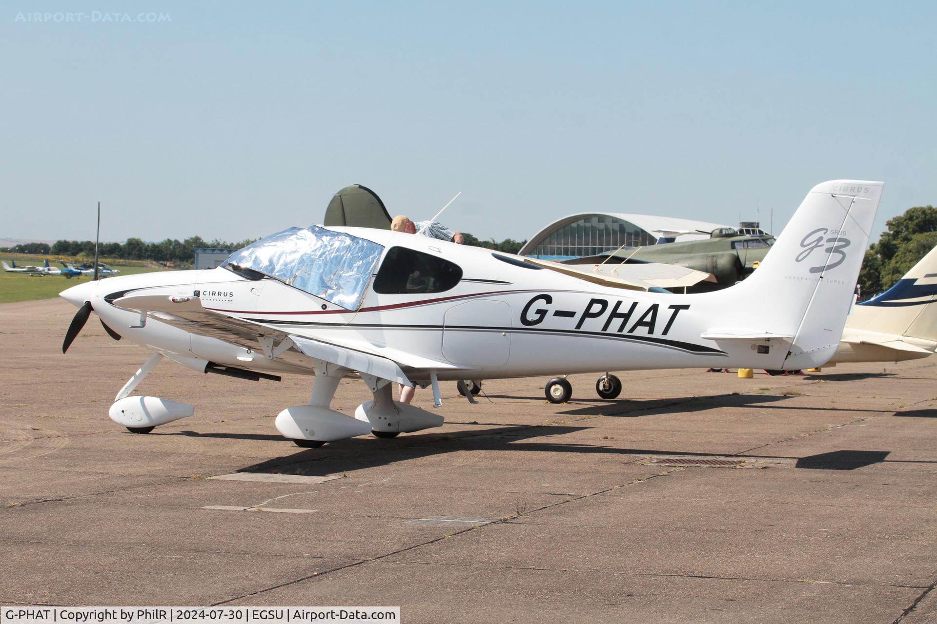 G-PHAT, 2008 Cirrus SR20 G3 C/N 1999, G-PHAT 2008 Cirrus SR20 Duxford 30.07.24