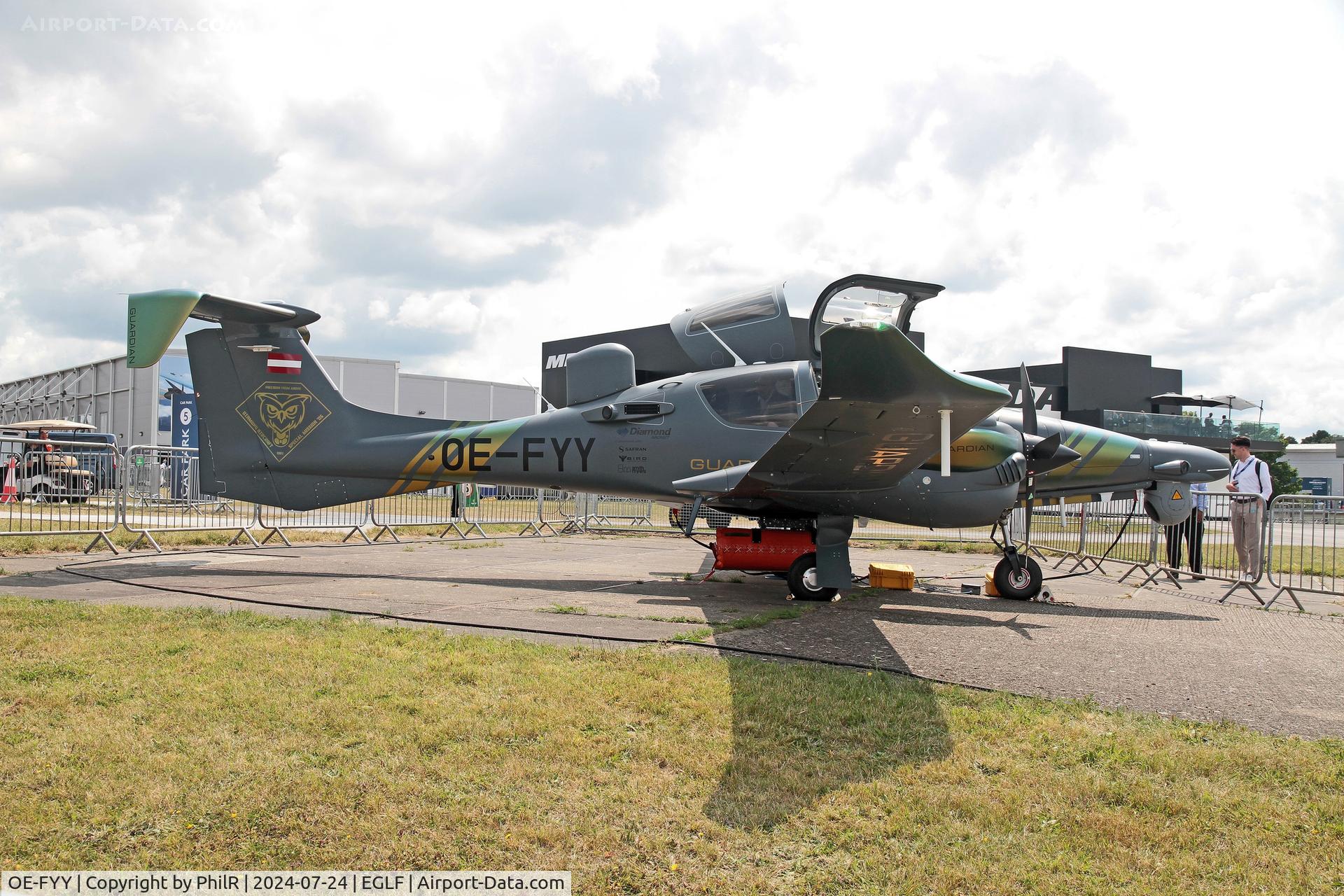 OE-FYY, Diamond DA-62MPP Survey Star C/N 62.224, OE-FYY Diamond DA62 MPP FIA Farnborough 24.07.24 (1)