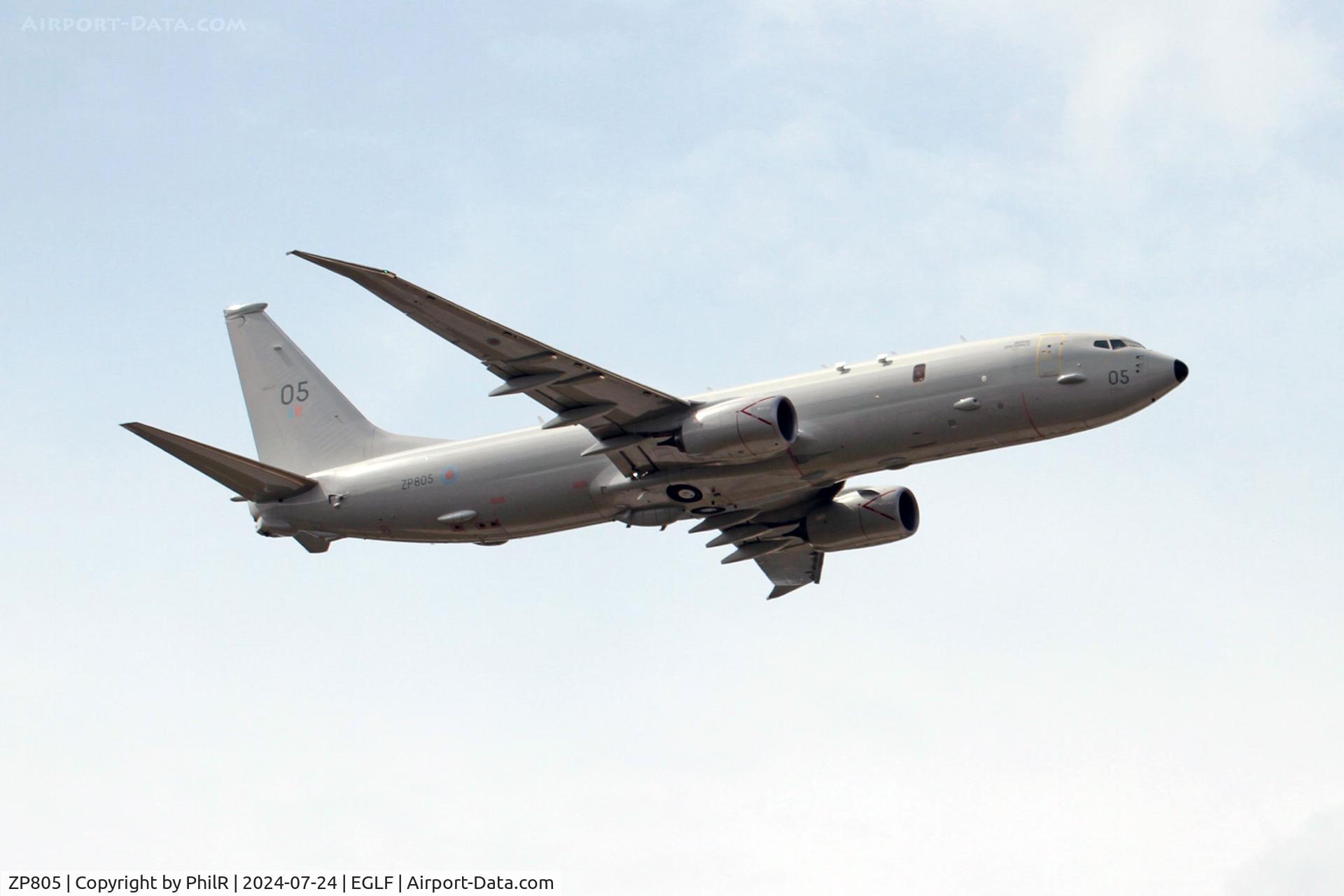 ZP805, 2020 Boeing P-8A Poseidon MRA.1 C/N 8257/65754, ZP805 2021 Boeing Poseidon MRA 1 RAF FIA Farnborough 24.07.24 (4)