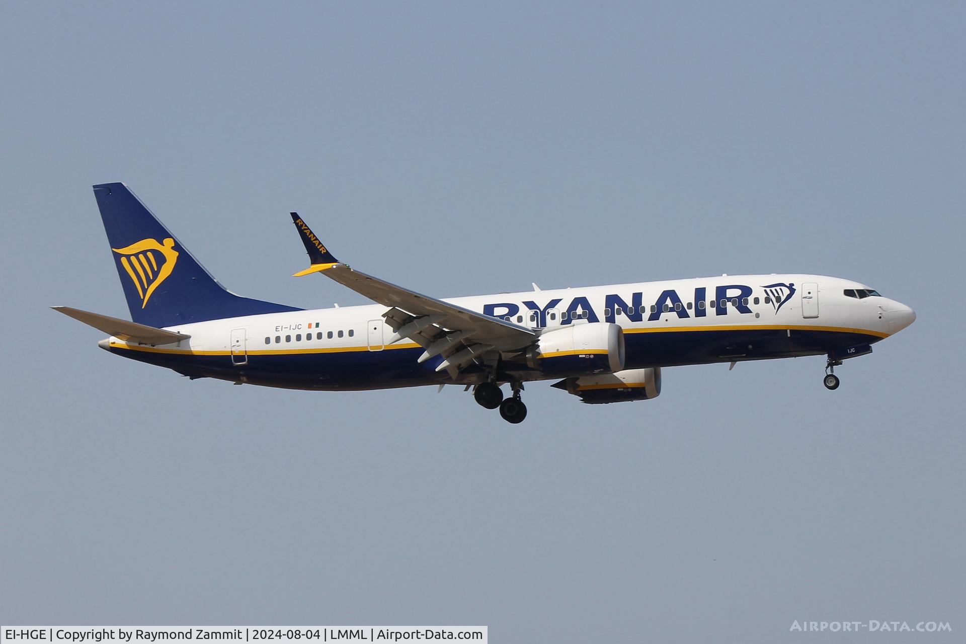 EI-HGE, 2019 Boeing 737-8-200 MAX C/N 62311, B737-8 MAX EI-HGE Ryanair