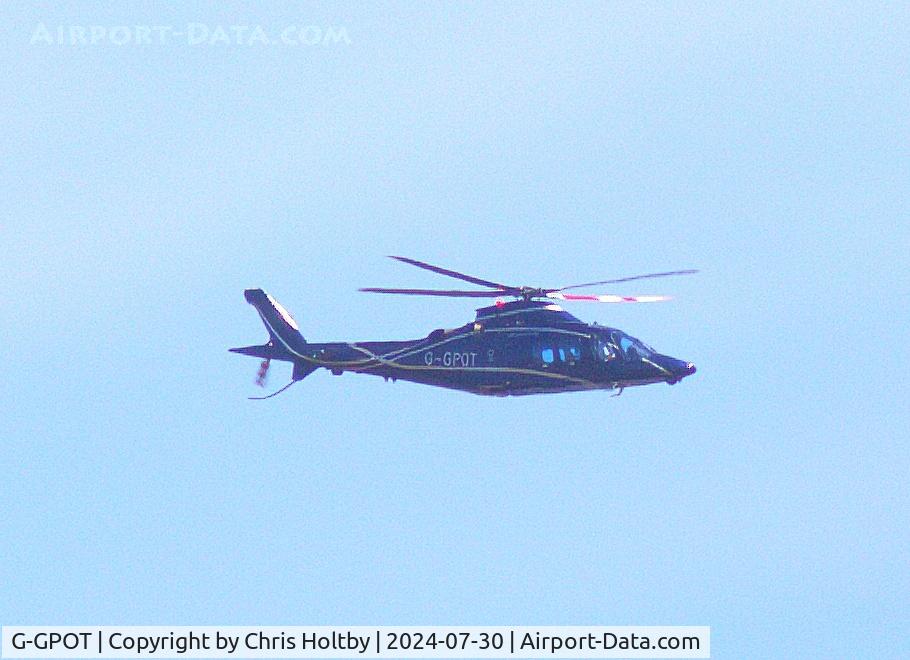 G-GPOT, 2012 AgustaWestland AW-109SP GrandNew C/N 22259, Flying past Worthing, W Sussex