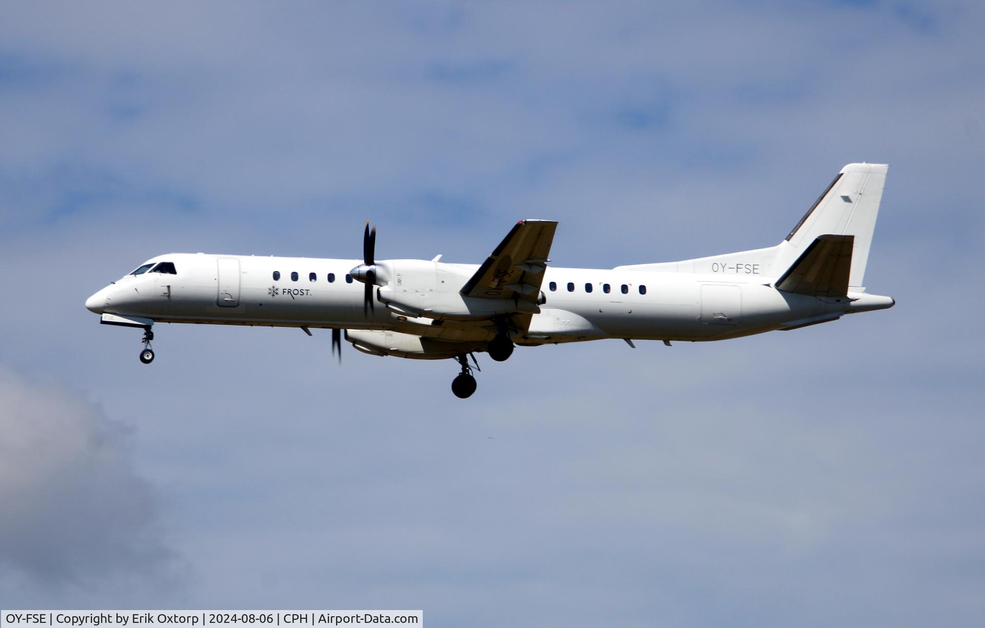 OY-FSE, 1997 Saab 2000 C/N 2000-043, LN-FSE landing rw 22L