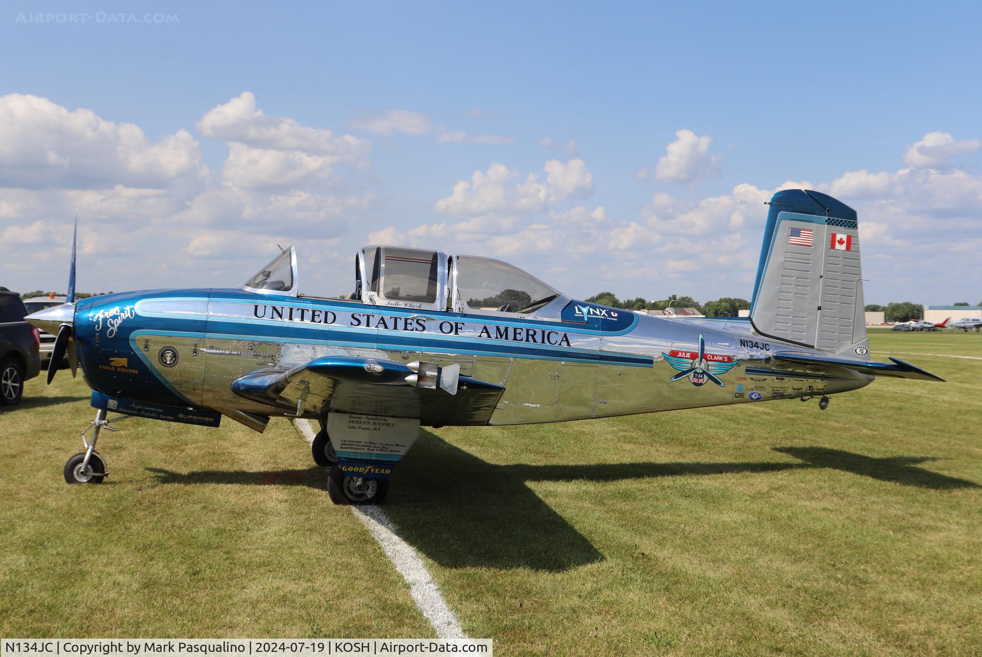 N134JC, 1955 Beech T-34-A (A45) Mentor C/N G-812, Beech T-34A
