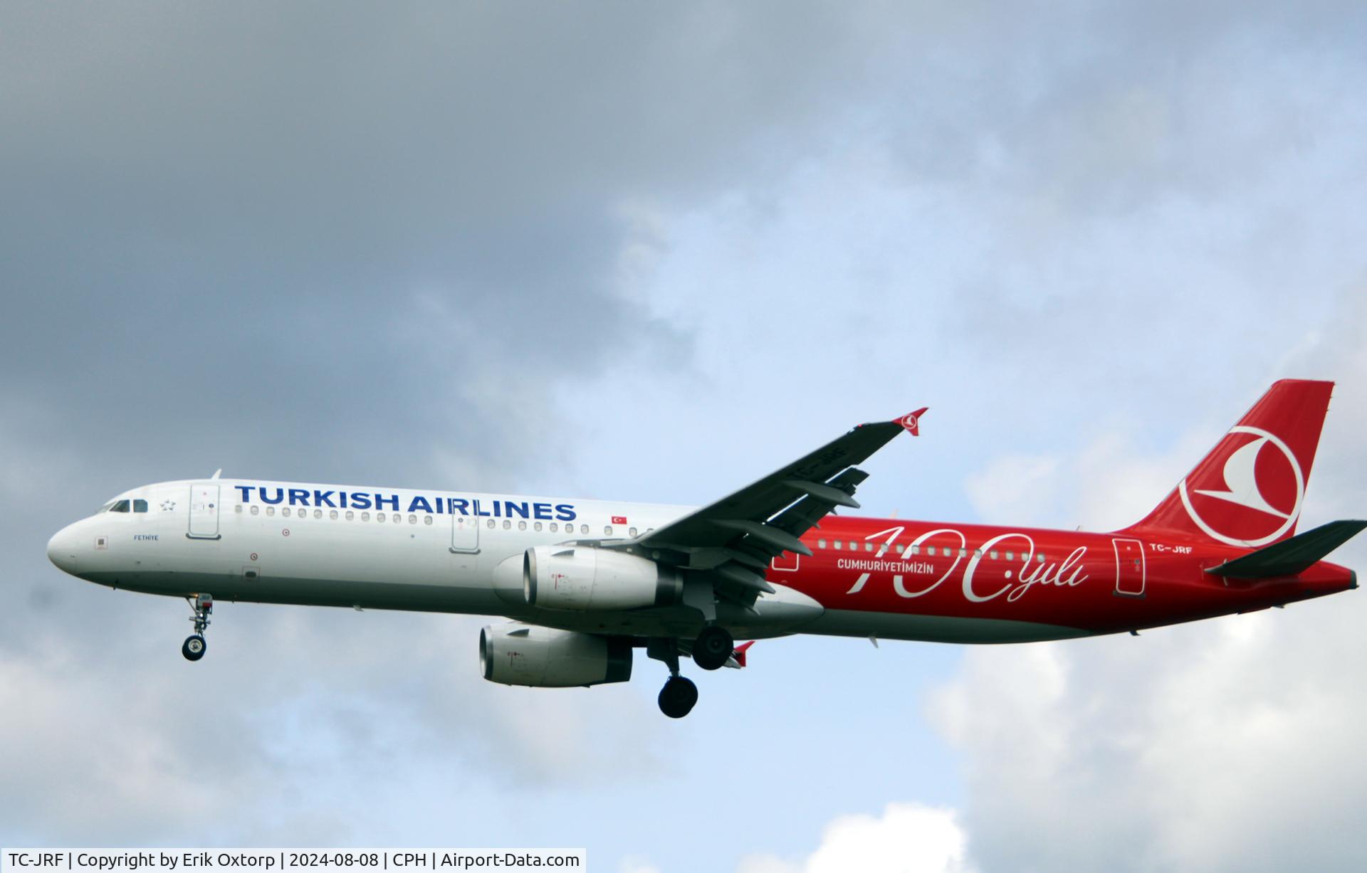 TC-JRF, 2007 Airbus A321-231 C/N 3207, TC-JRF landing rw 22L