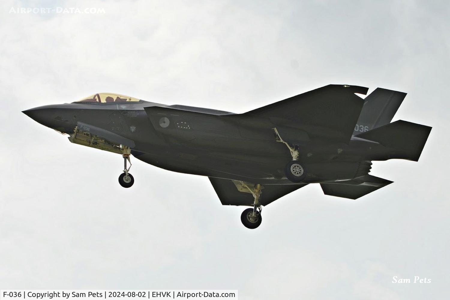 F-036, Lockheed Martin F-35A Lightning II C/N AN-36, F-036 landing at Volkel Airbase.
