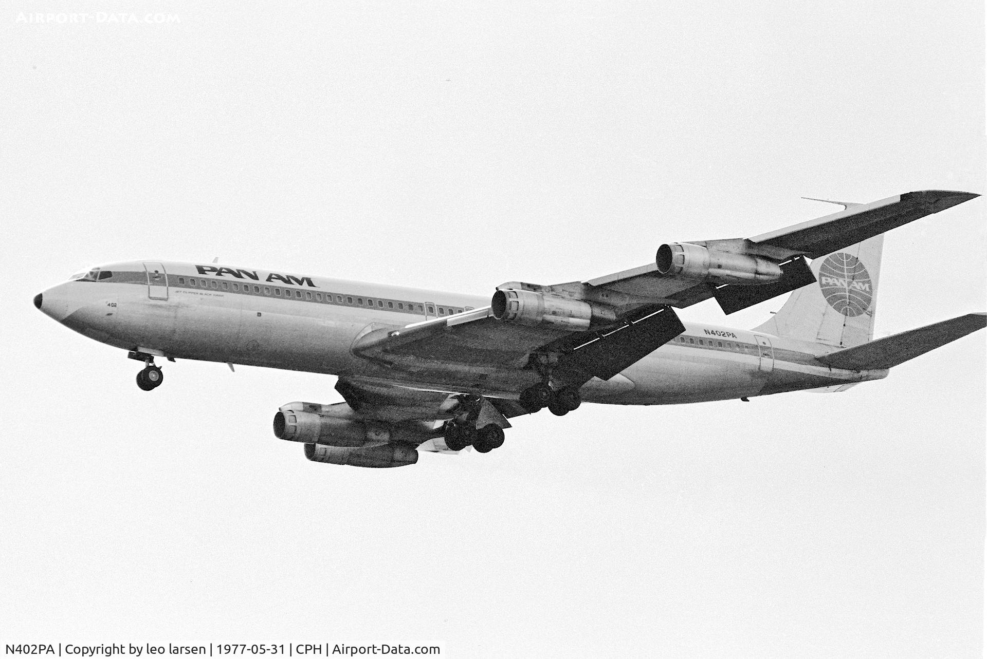 N402PA, 1965 Boeing 707-321B C/N 18833, Copenhagen 31.5.1977