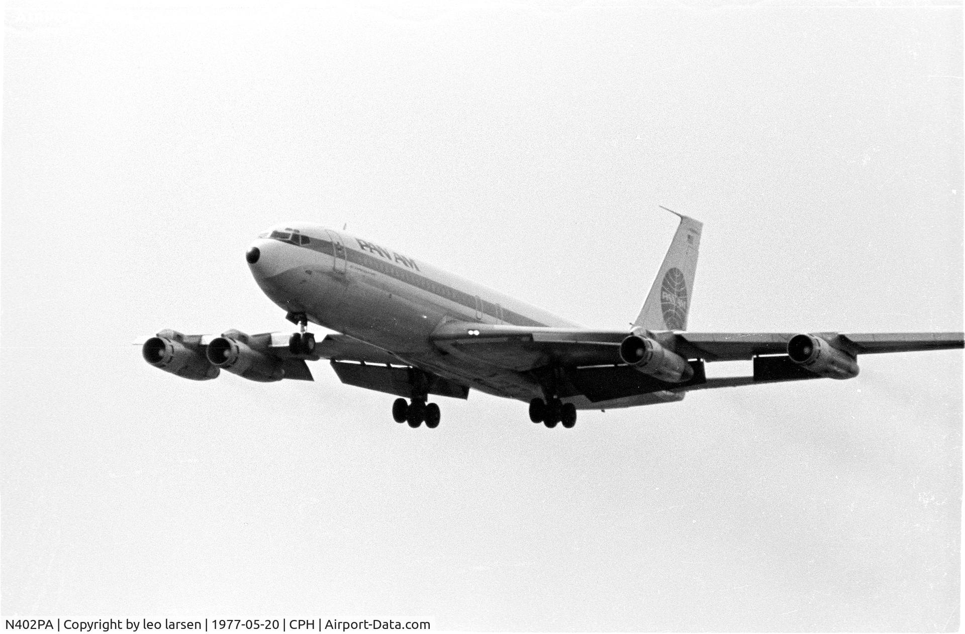 N402PA, 1965 Boeing 707-321B C/N 18833, Copenhagen 20.5.1977