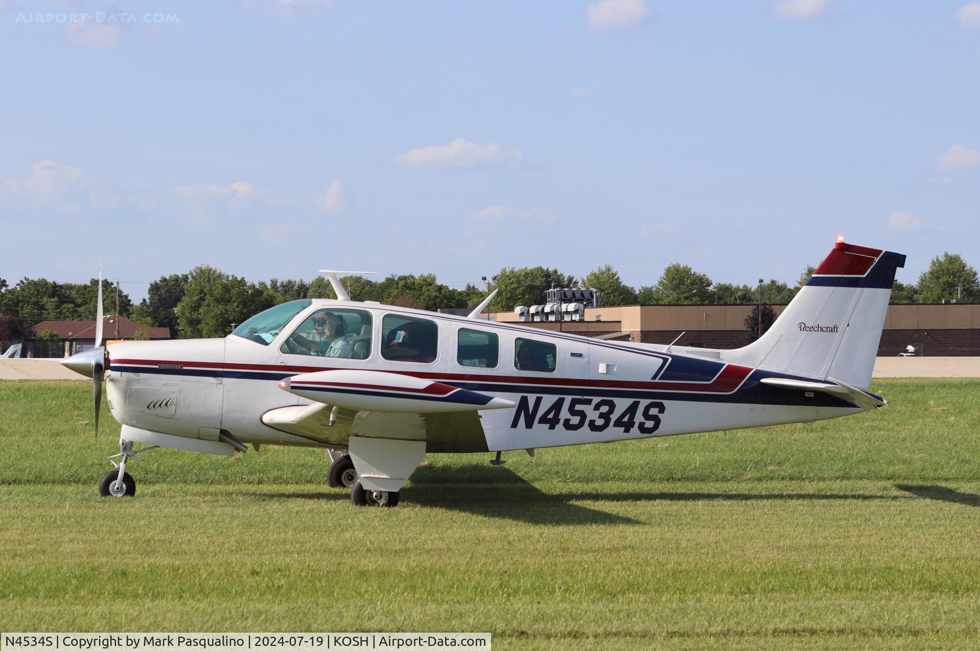 N4534S, 1975 Beech A36 Bonanza 36 C/N E-743, Beech A36